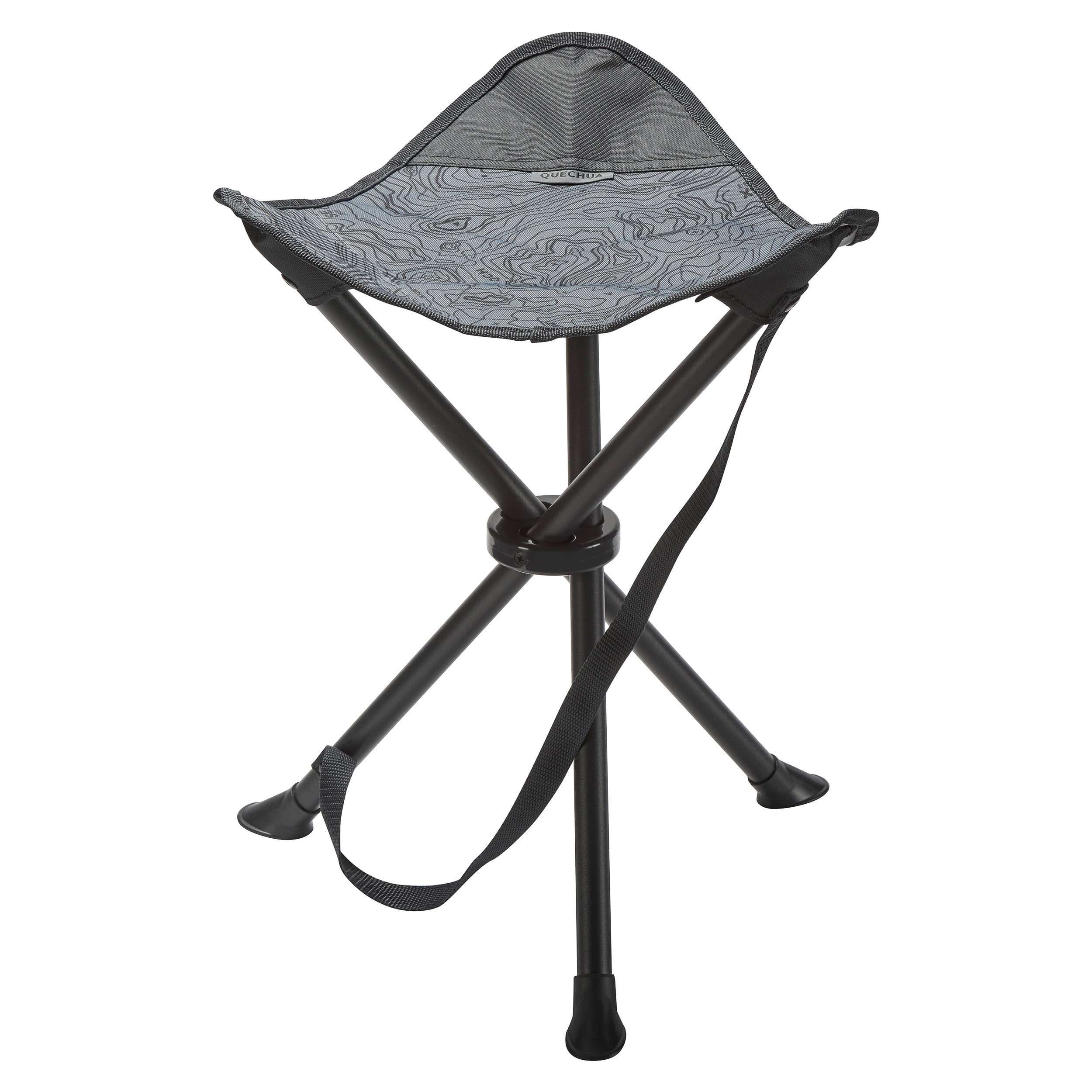 Quechua Multi-Use Stool (Camping, Backpacking, Fishing and Hunting), Dark Gray, 2.2 lbs