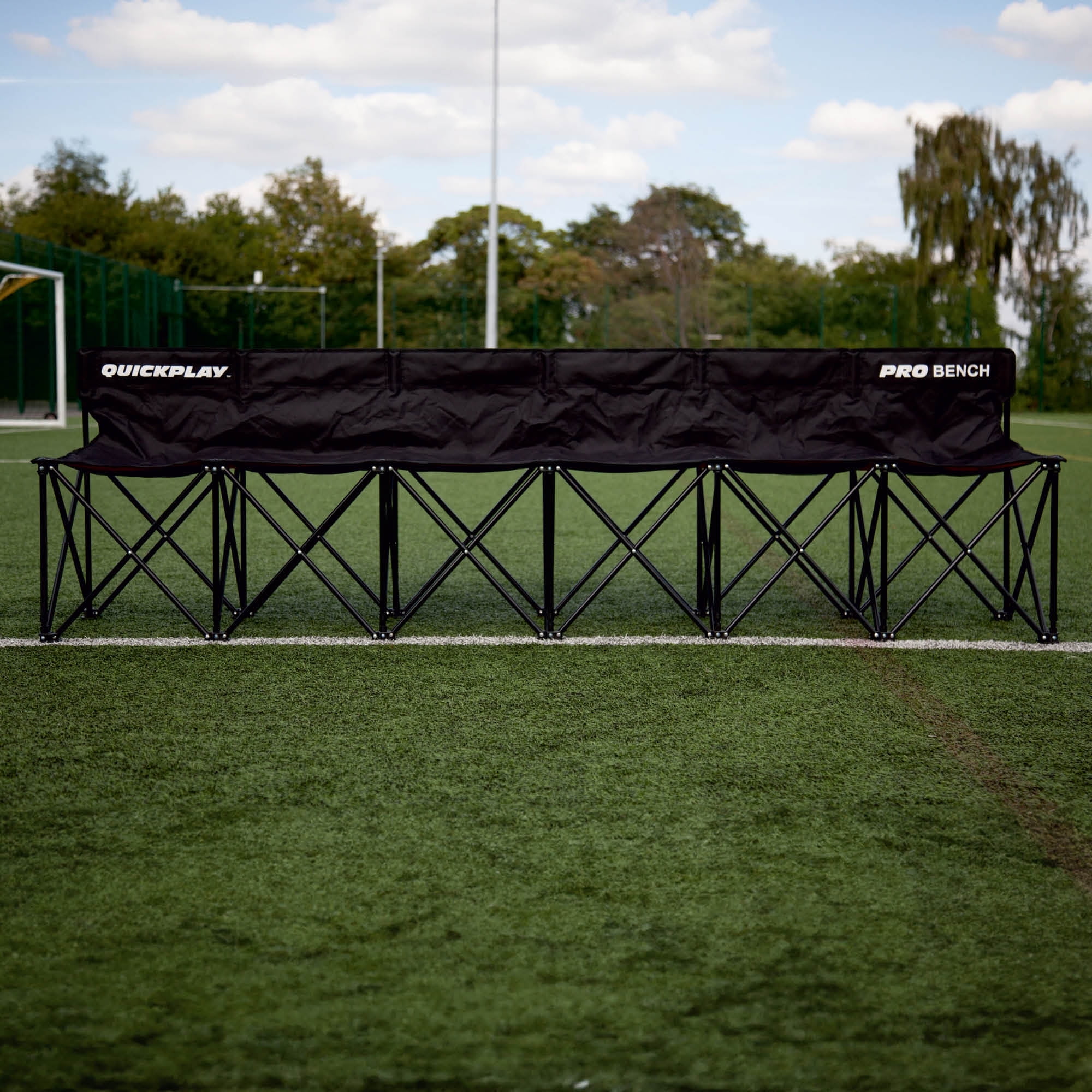 Quickplay PRO Portable Folding Bench Range with 9 Seats - Easy Setup Portable Chairs