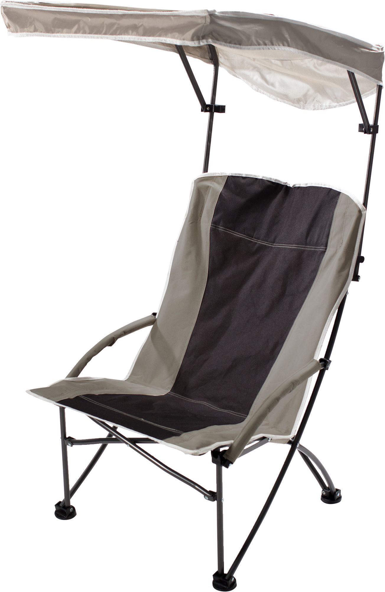 Quik Shade Pro Comfort Adult High Back Adjustable Shade Folding Chair - Tan/Black