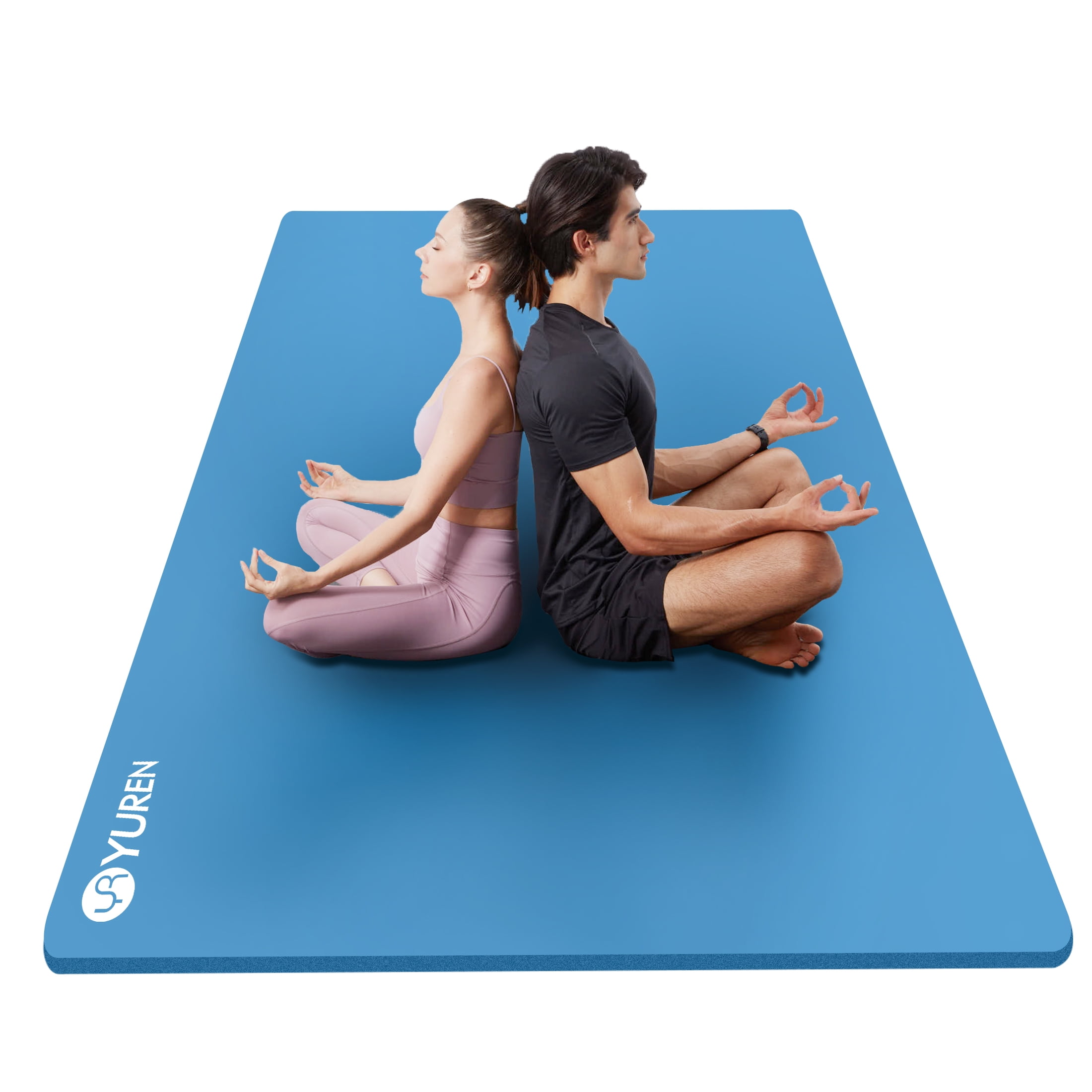RYTMAT Exercise Mat,  1/2" Thick, Extra Wide 78"x51", Large Yoga Mat Blue