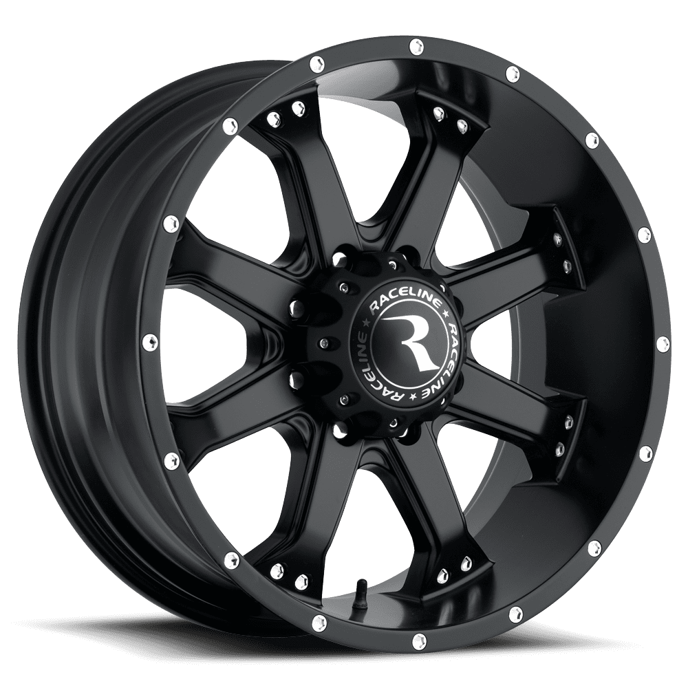 Raceline 991B-ASSAULT 17" Cast Aluminum Wheel, ASSAULT BLACK 17X9 6X5.5 +25mm (6"B/S) Fits select: 2015-2018 CHEVROLET SILVERADO K1500 LT, 2014 CHEVROLET SILVERADO K1500