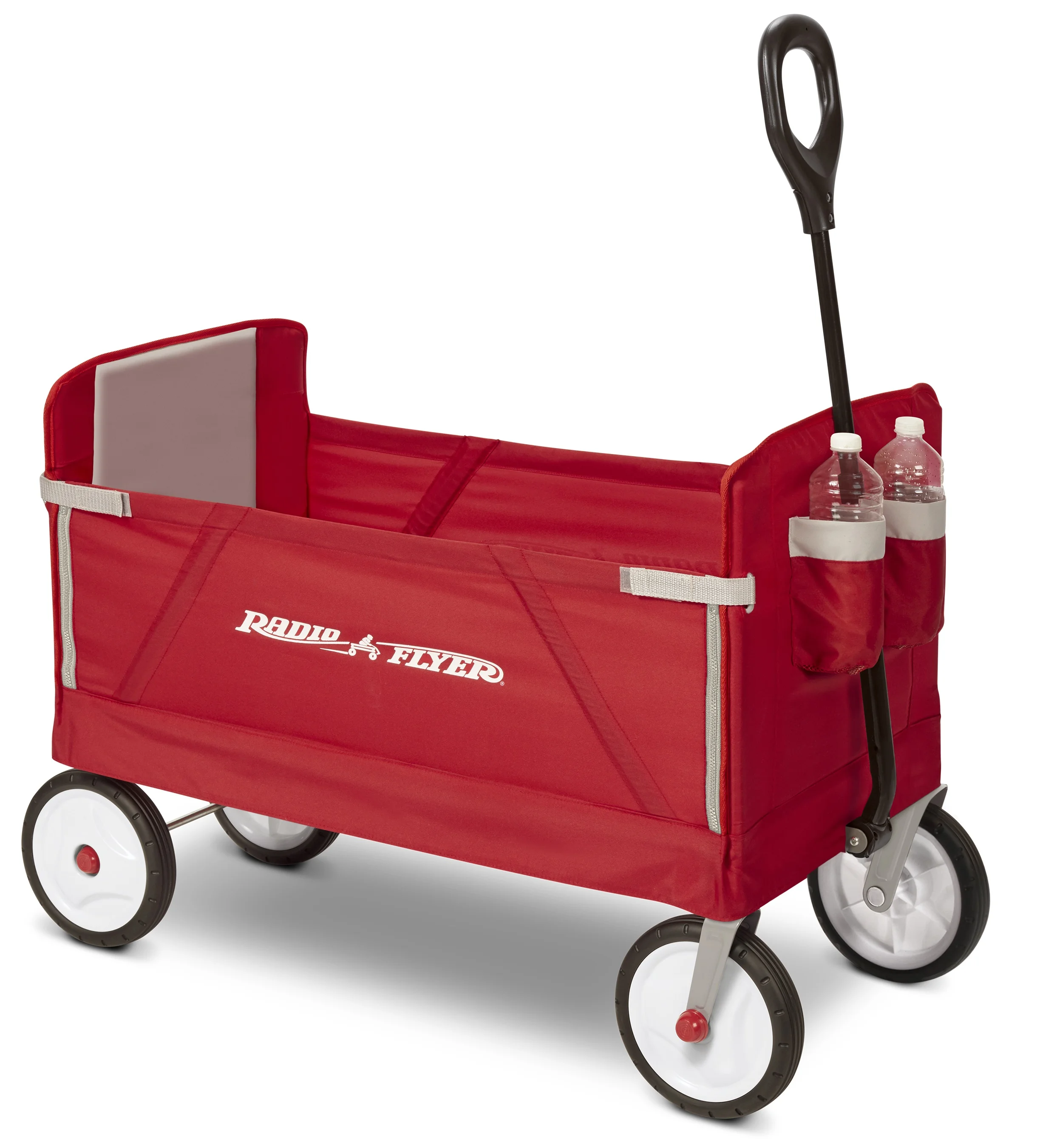 3-in-1 EZ Fold Wagon, Radio Flyer Collapsible Utility Cart for Kids & Cargo, 18 Months and Up, Red
