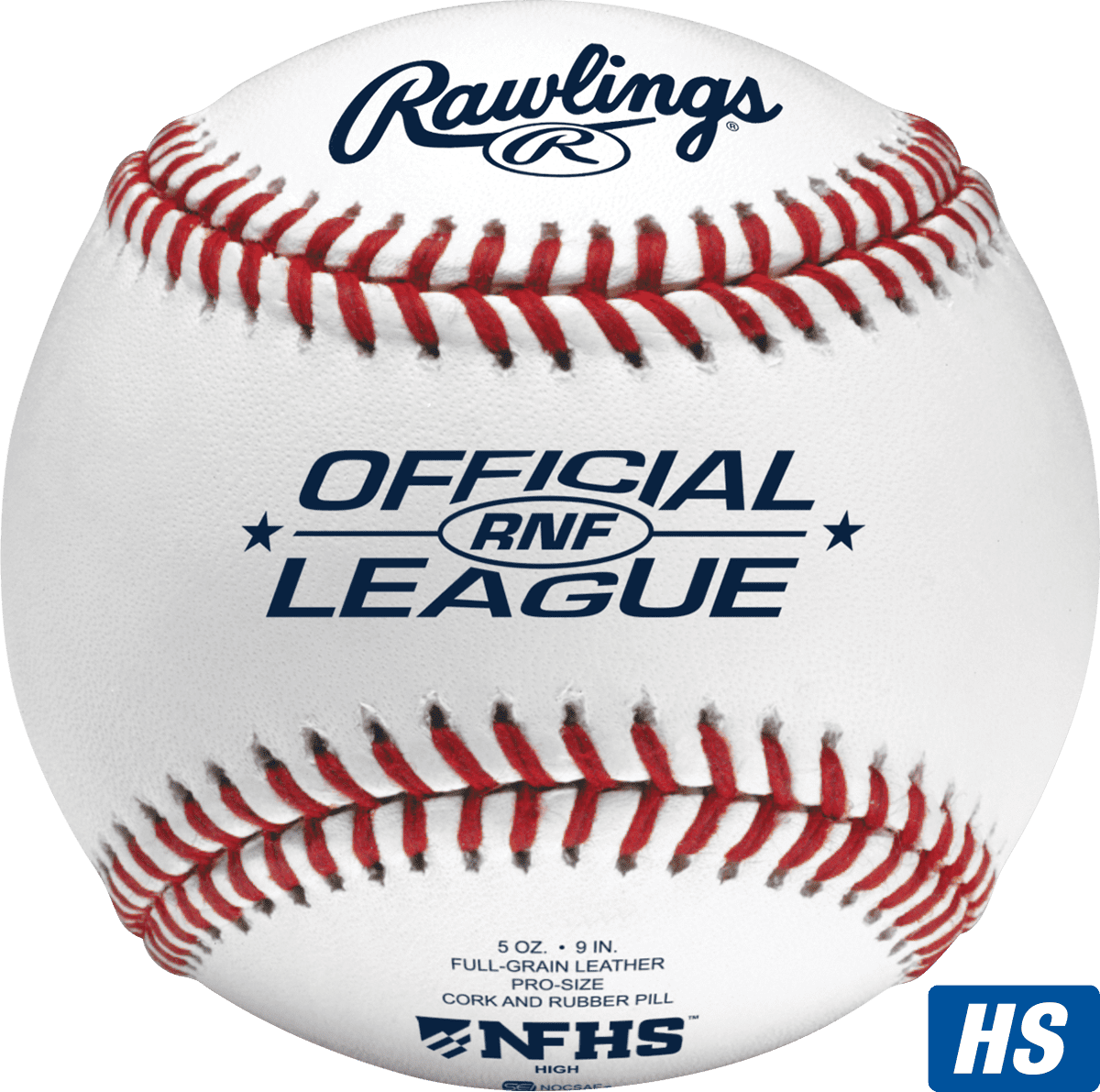 Rawlings Full-grain leather cover NFHS Official Baseball
