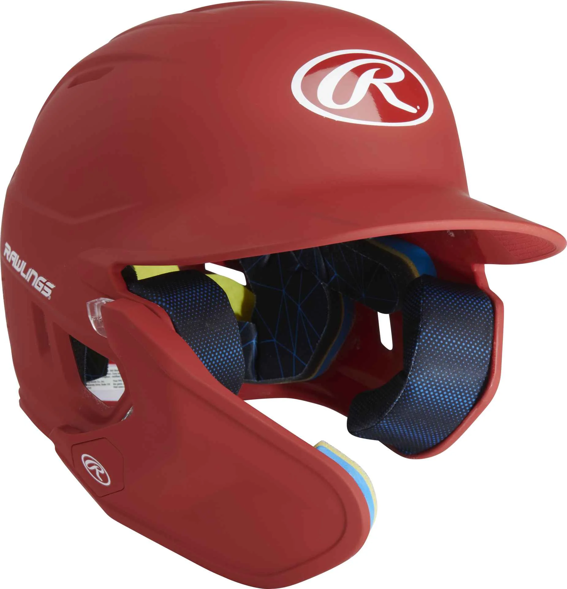 Rawlings MACH One-Tone Matte Helmet w/Adjustable Face Guard - Senior | Matte Scarlet | SENIOR