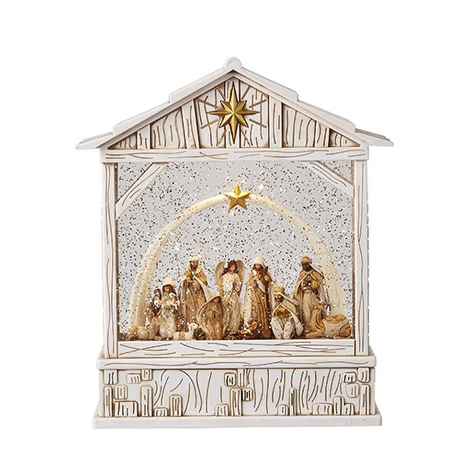 Raz Imports 2022 10" Nativity w/ Star Musical Lighted Water Creche