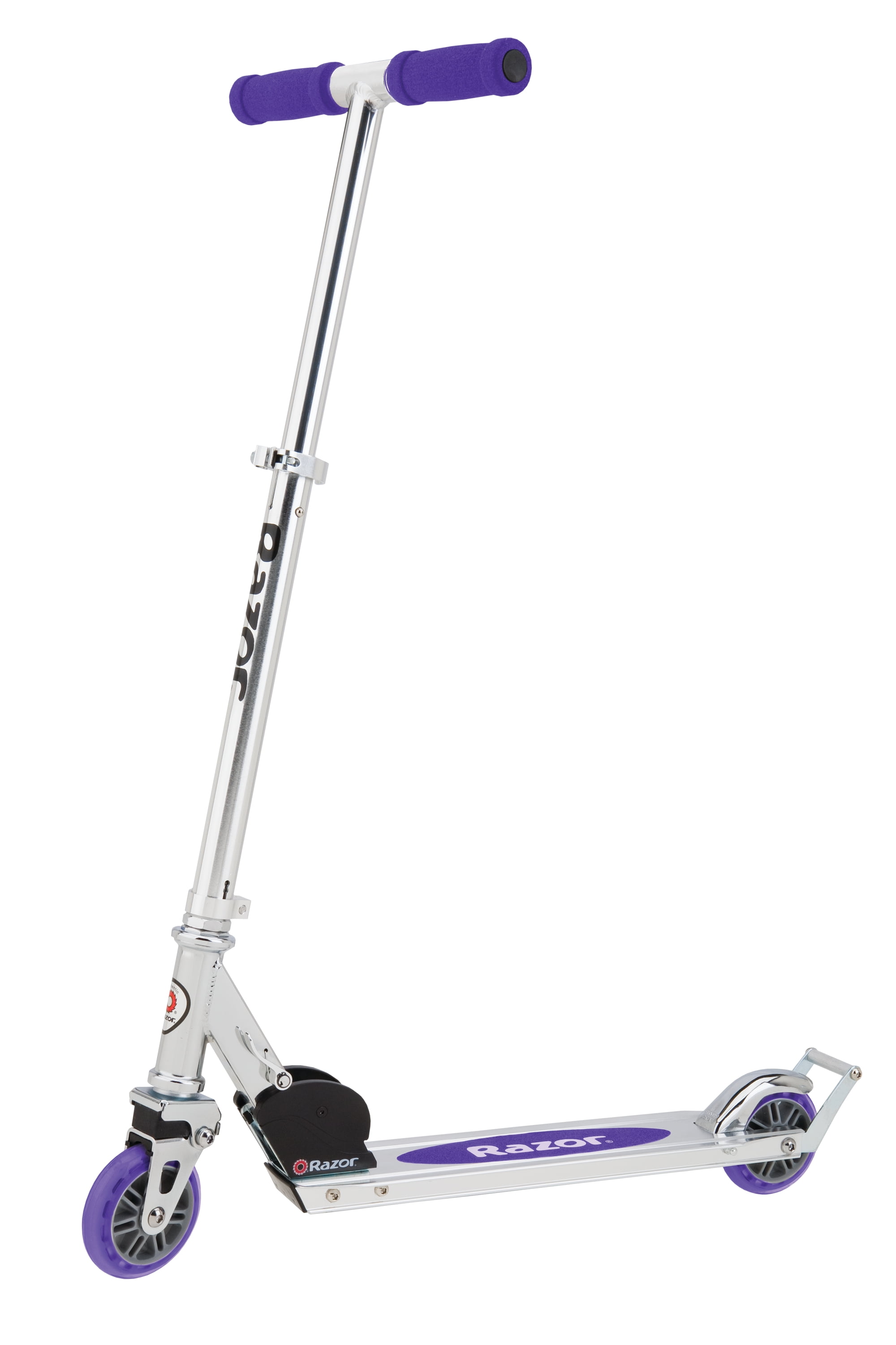 Razor A2 Kick Scooter for Kids - Wheelie Bar, Front Suspension, Lightweight, Foldable, Aluminum Frame, and Adjustable Handlebars