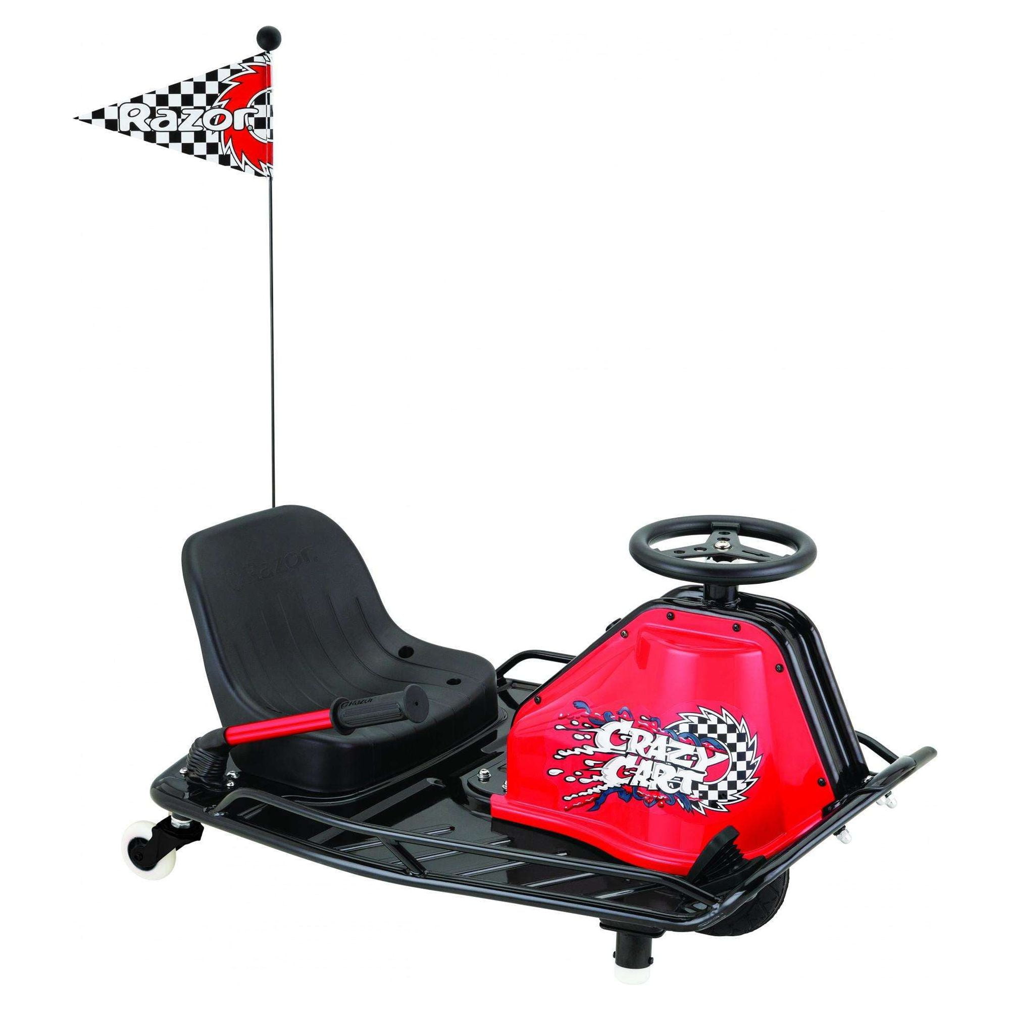 Razor Crazy Cart Sport - 24V Electric Drifting Go Kart, Variable Speed, up to 12 mph, for Child Ages 9+
