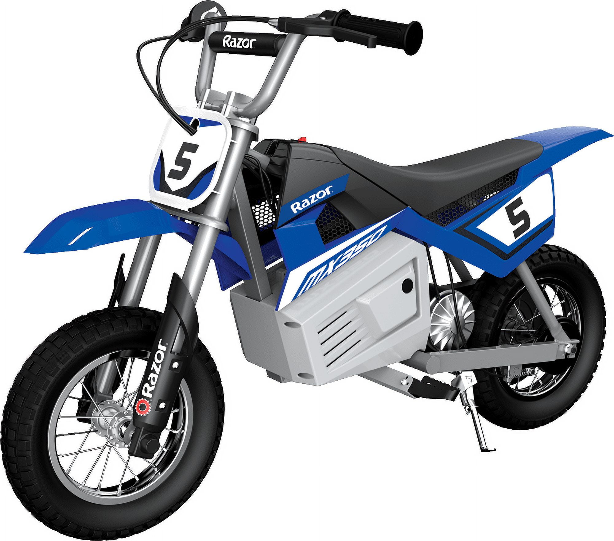 Razor Dirt Rocket MX350 - Blue, up to 14 mph, 24V Electric-Powered Dirt Bike for Child 8+