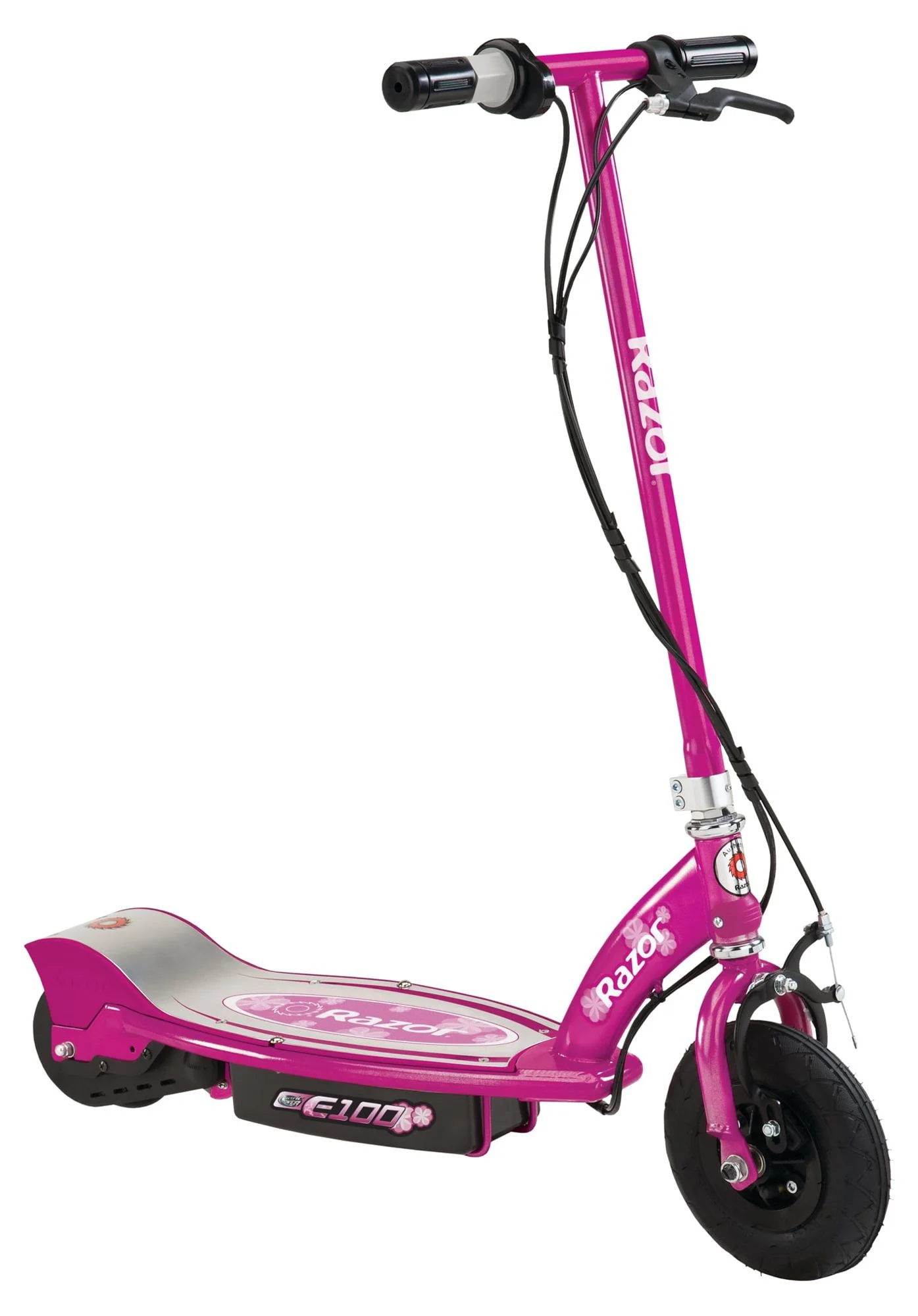 Razor E100 Electric Scooter - Sweet Pea, 8" Pneumatic Front Tire, up to 10 mph, for Child Ages 8+