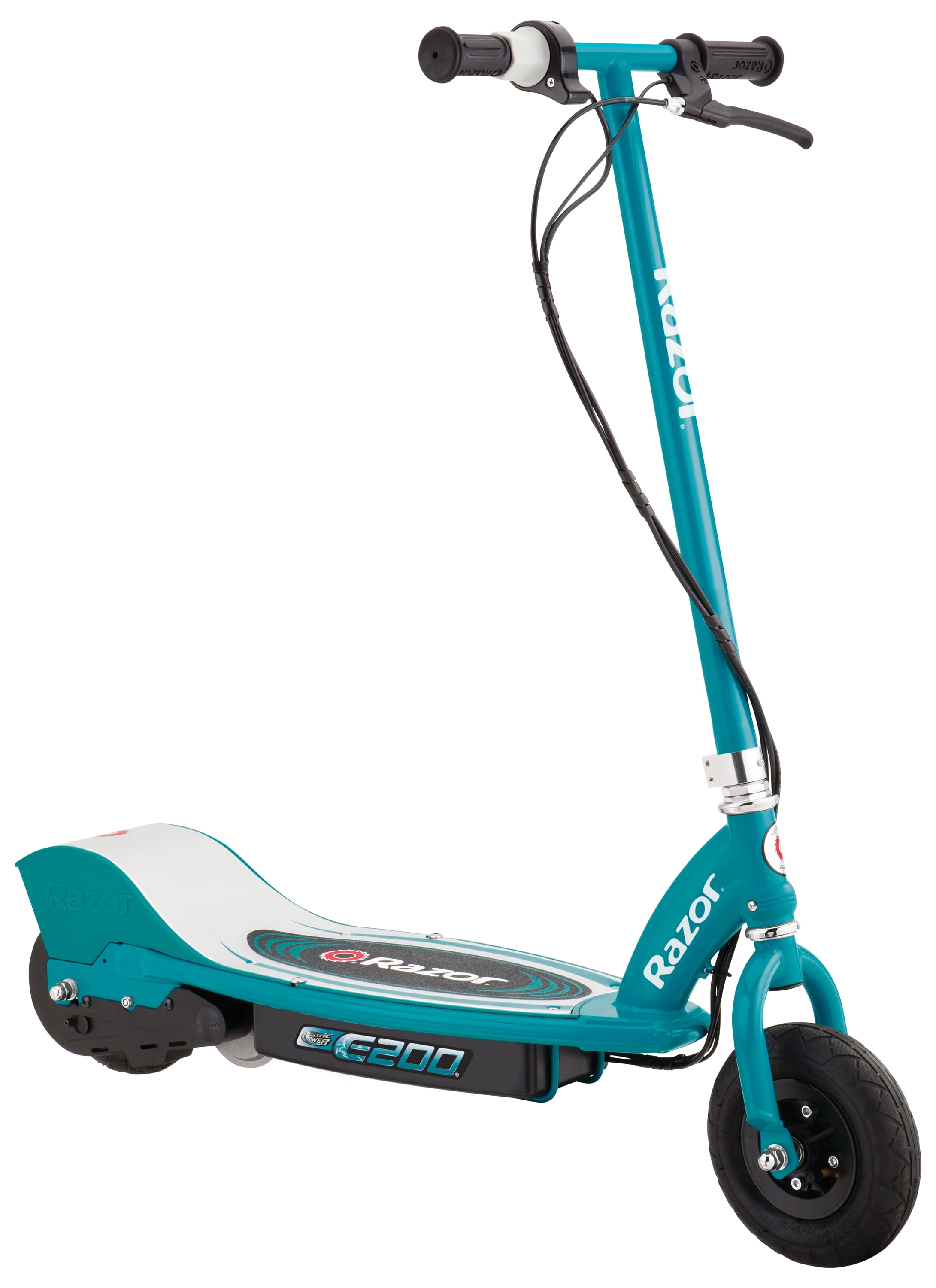 Razor E200 24V Electric Scooter - Teal, Up to 12 mph, 8" Pneumatic Front Tire, for Teen 13+