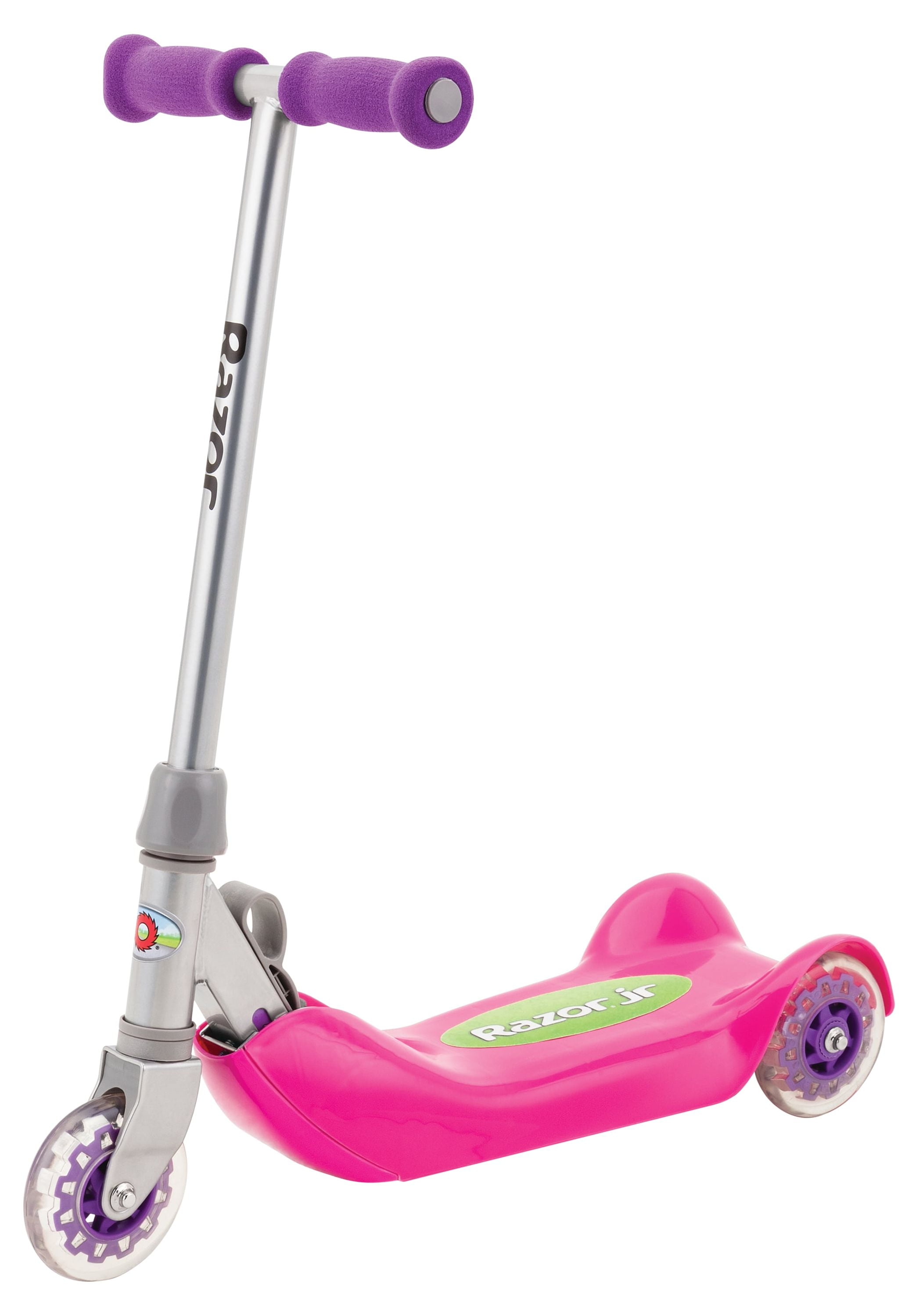 Razor Jr. Folding Kiddie Three Wheel Kick Scooter - Pink, for Preschool Child Ages 3+