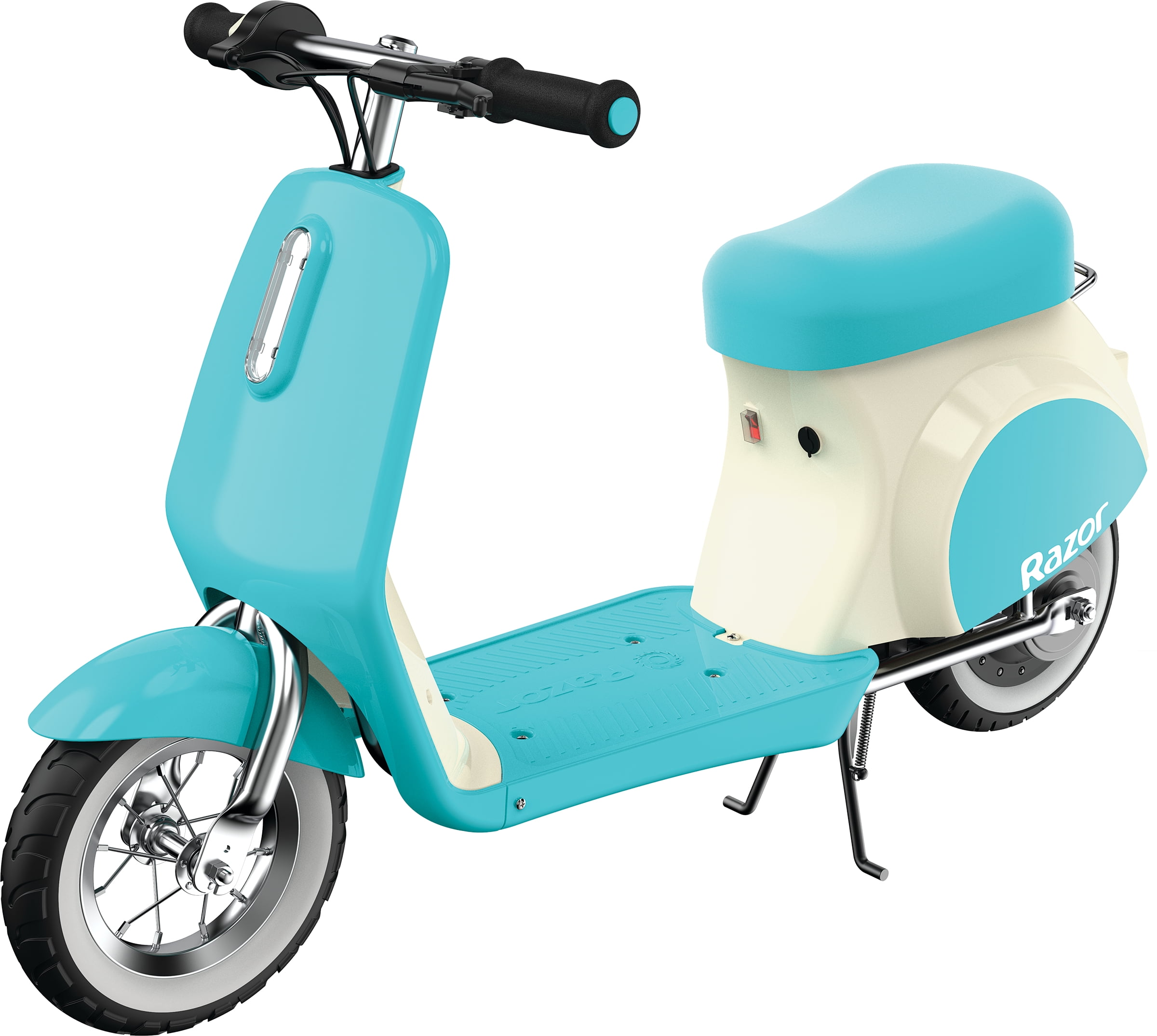 Razor Pocket Mod Petite - Blue, 12V Miniature Euro-Style Electric Scooter for Kids Ages 7+