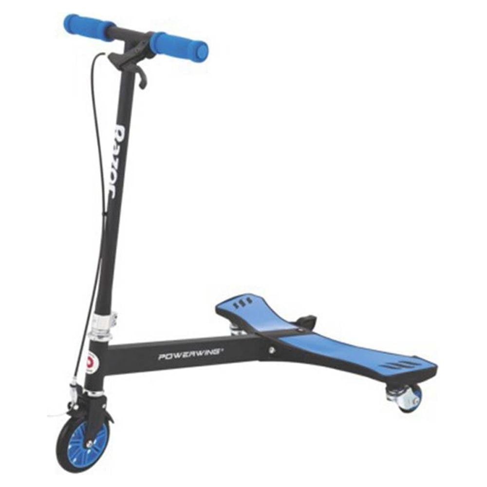 Razor Powerwing Caster Scooter Blue - Ages 6+ and Riders up to 143 lbs, Blue