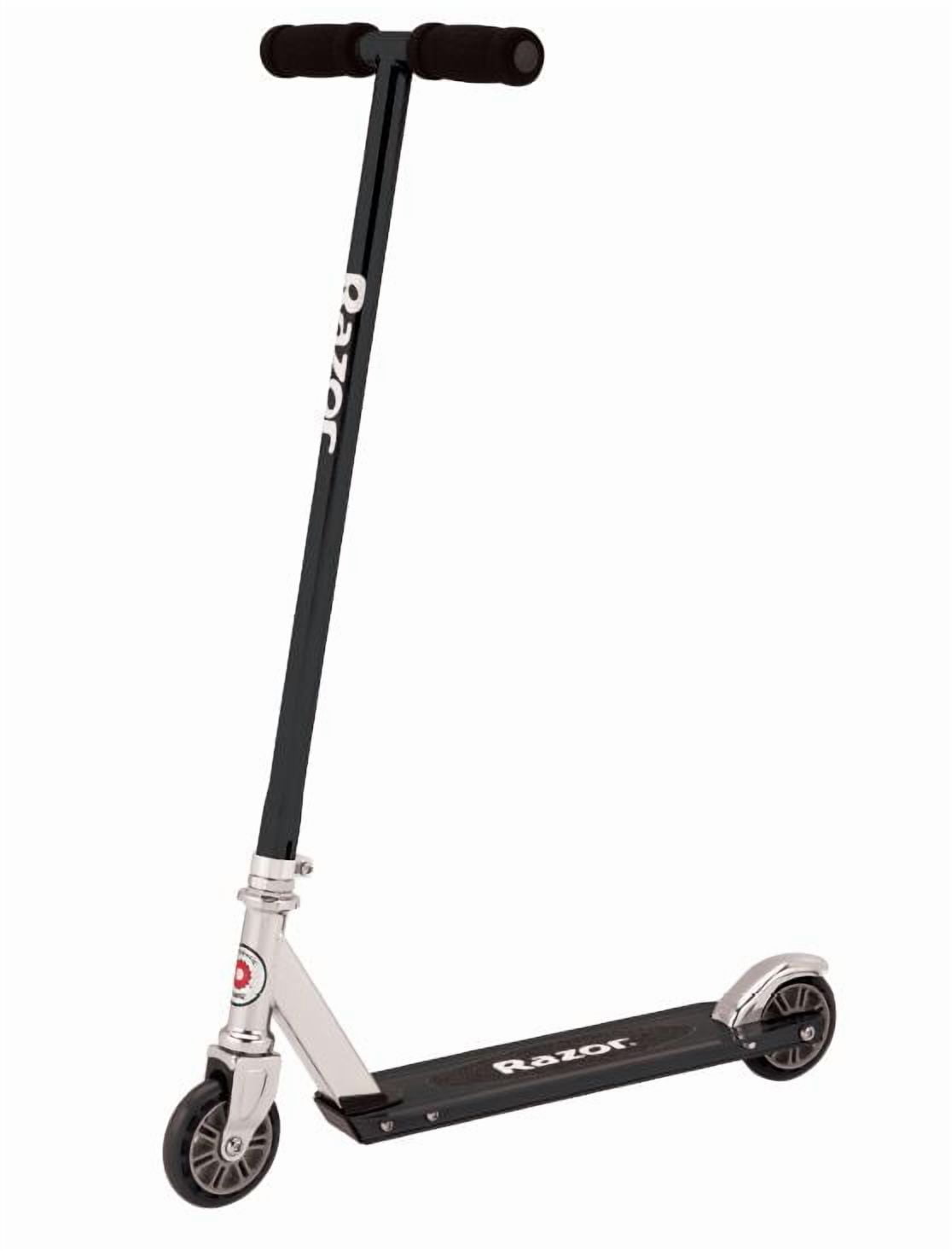 Razor S Folding Kick Scooter - Black, Lightweight, for Child Ages 5+ up to 110 lb