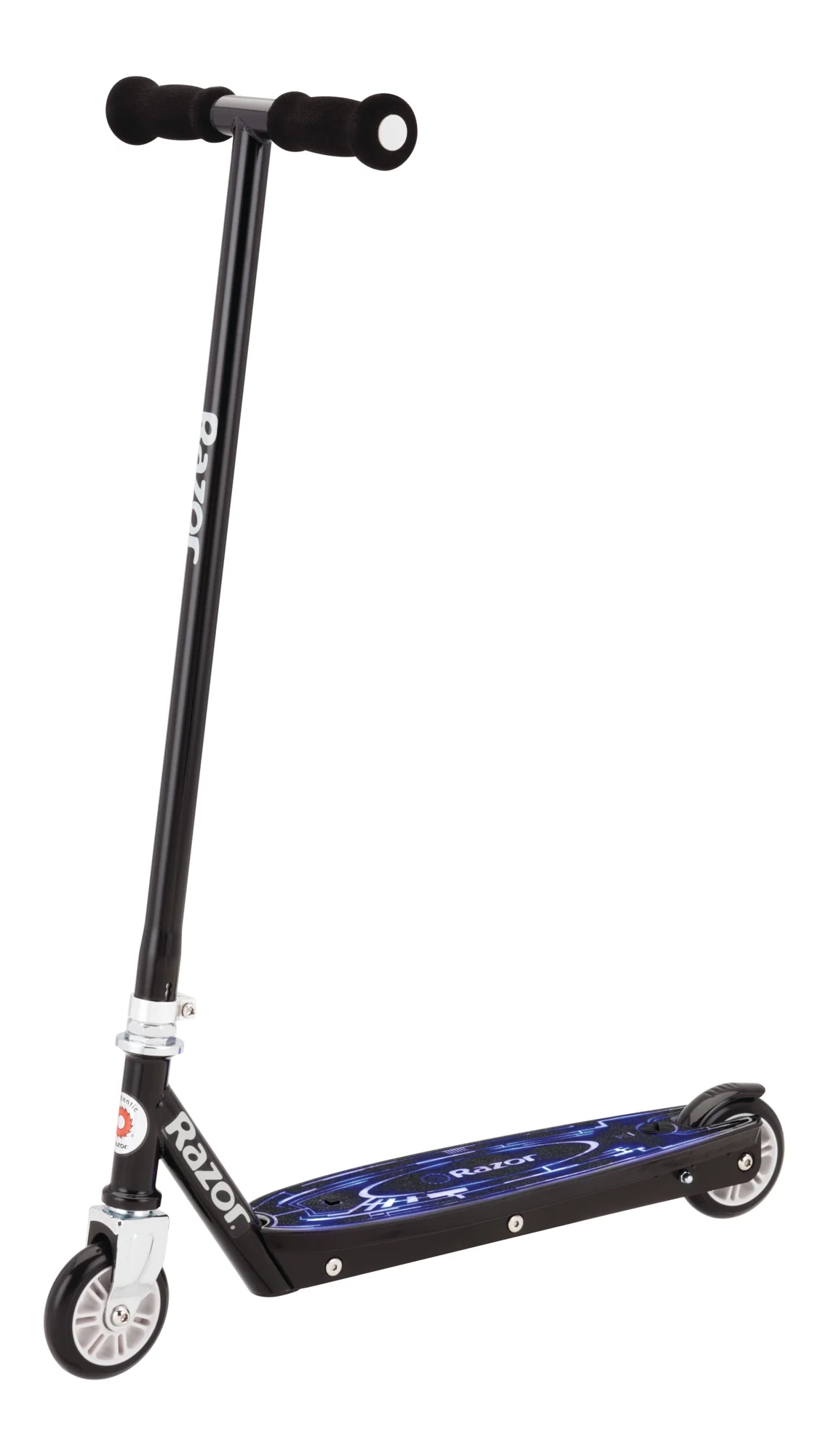 Razor Tekno Kids Kick Scooter - Glowing Blue LED Light-up Deck, Lightweight, for Child Ages 6+