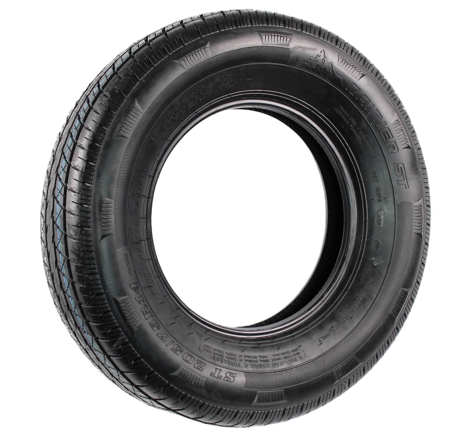 eCustomrim ST205/75R14 Steel Belted Radial Trailer Tire Load Range C 1760# 6 Year Warranty