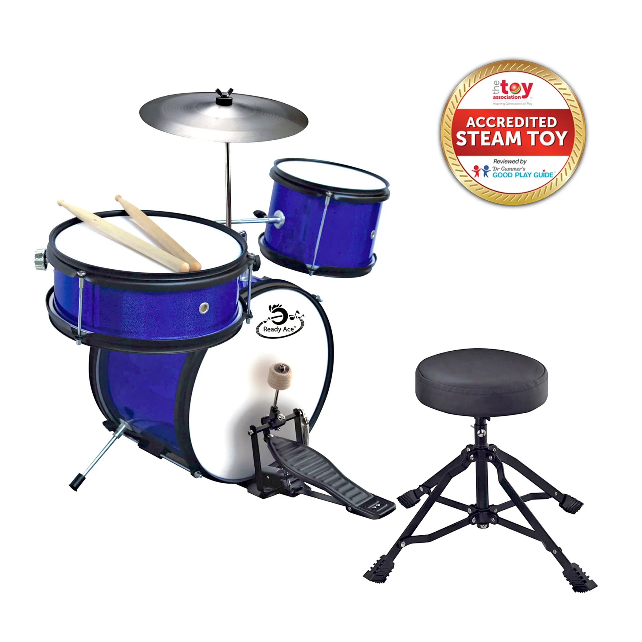 Ready Ace DS-5MB Junior Drum Set for Kids Ages 4 Years and Up
