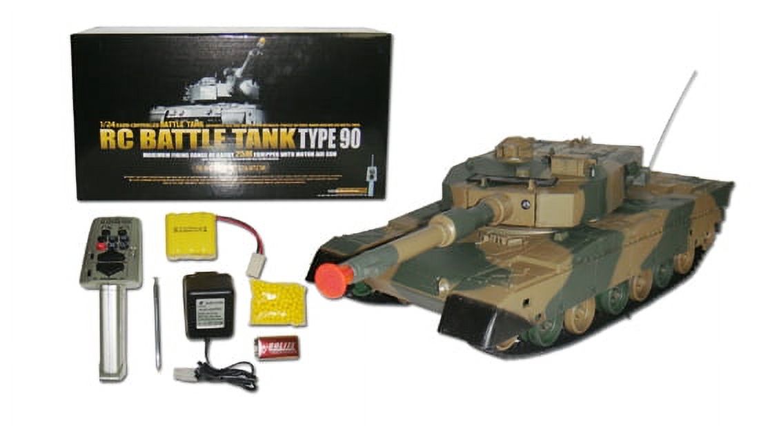 Ready! Set! Race! 1:24 Defense Force Type 90 RC Airsoft Battle Tank