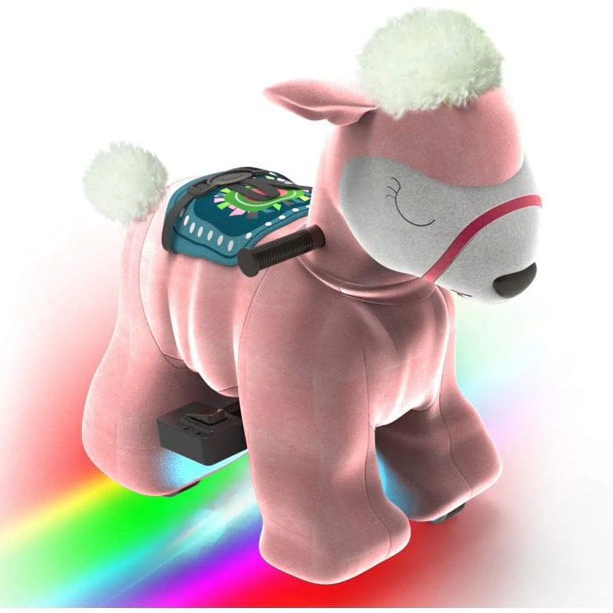Rechargeable 6V/7A Plush Animal Ride On Toy for Kids (3 ~ 7 Years Old) With Safety Belt Alpaca Llama