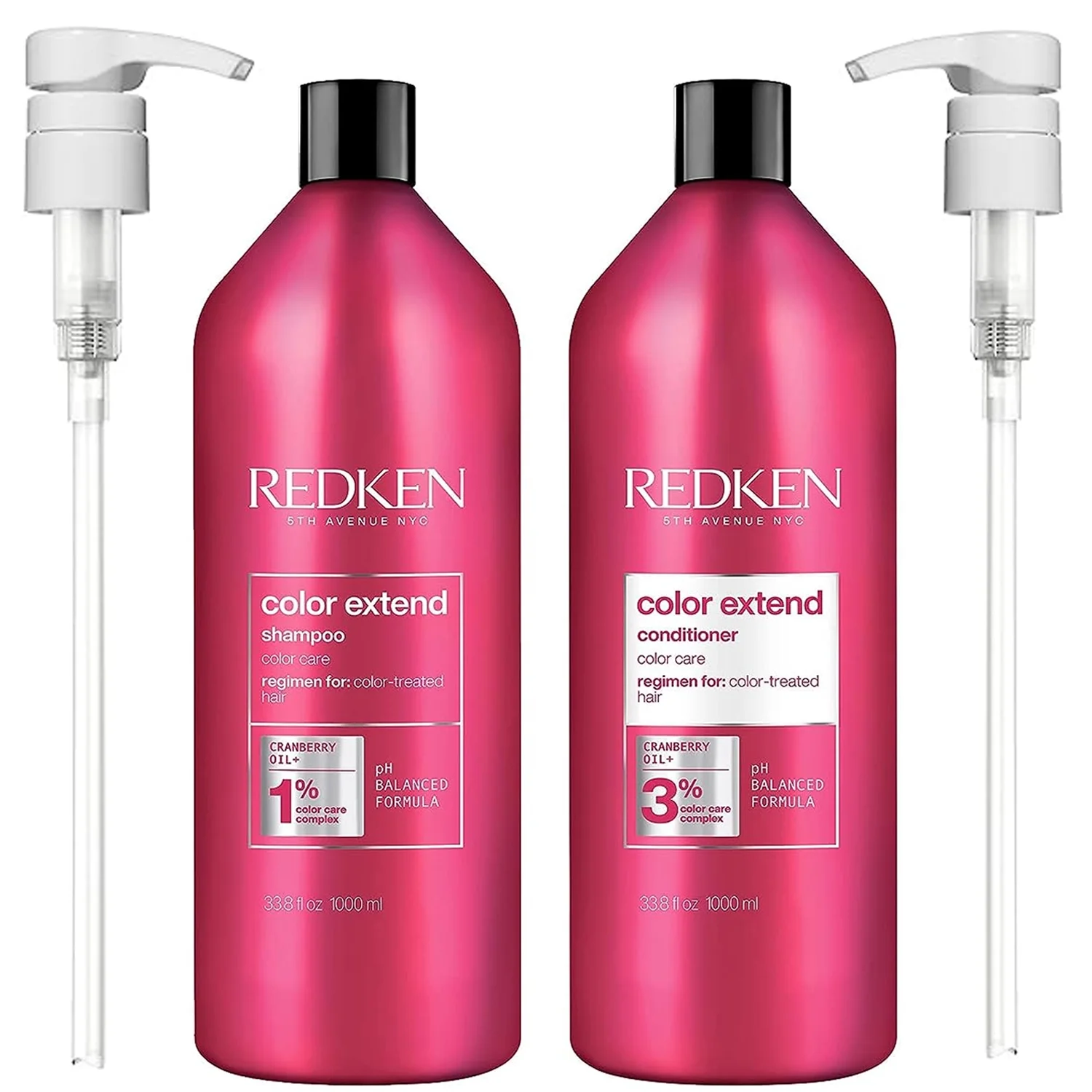 Redken Color extend Shampoo and Conditioner Set For Color Treated Hair 33.8 oz Each With Pumps