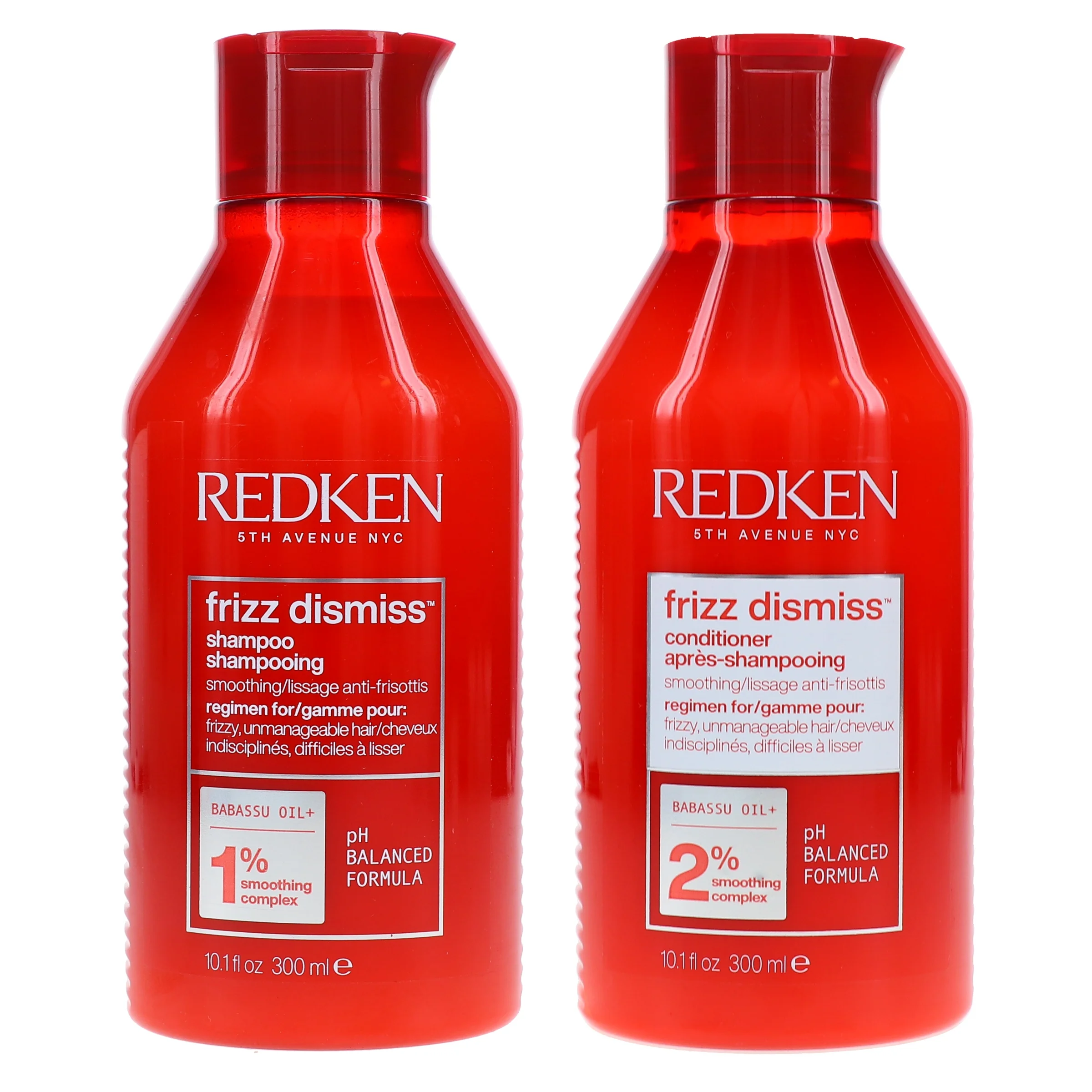 Redken Frizz Dismiss Shampoo 10.1 oz & Frizz Dismiss Conditioner 10.1 oz Combo Pack