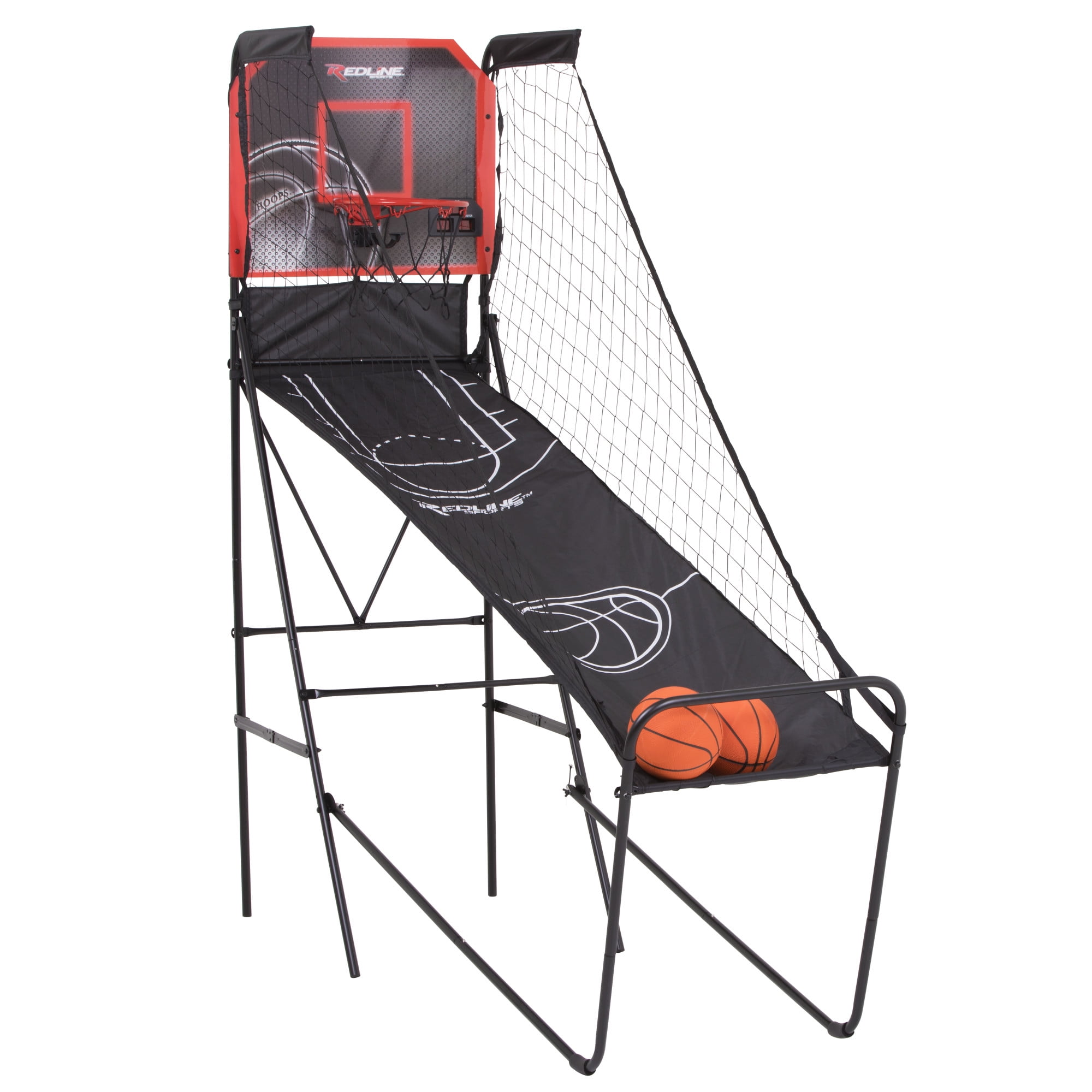 Redline Alley-oop Single Basketball Shootout with Quick Connect Easy-to-Assemble Frame and Compact Fold-up Design for Easy Storage