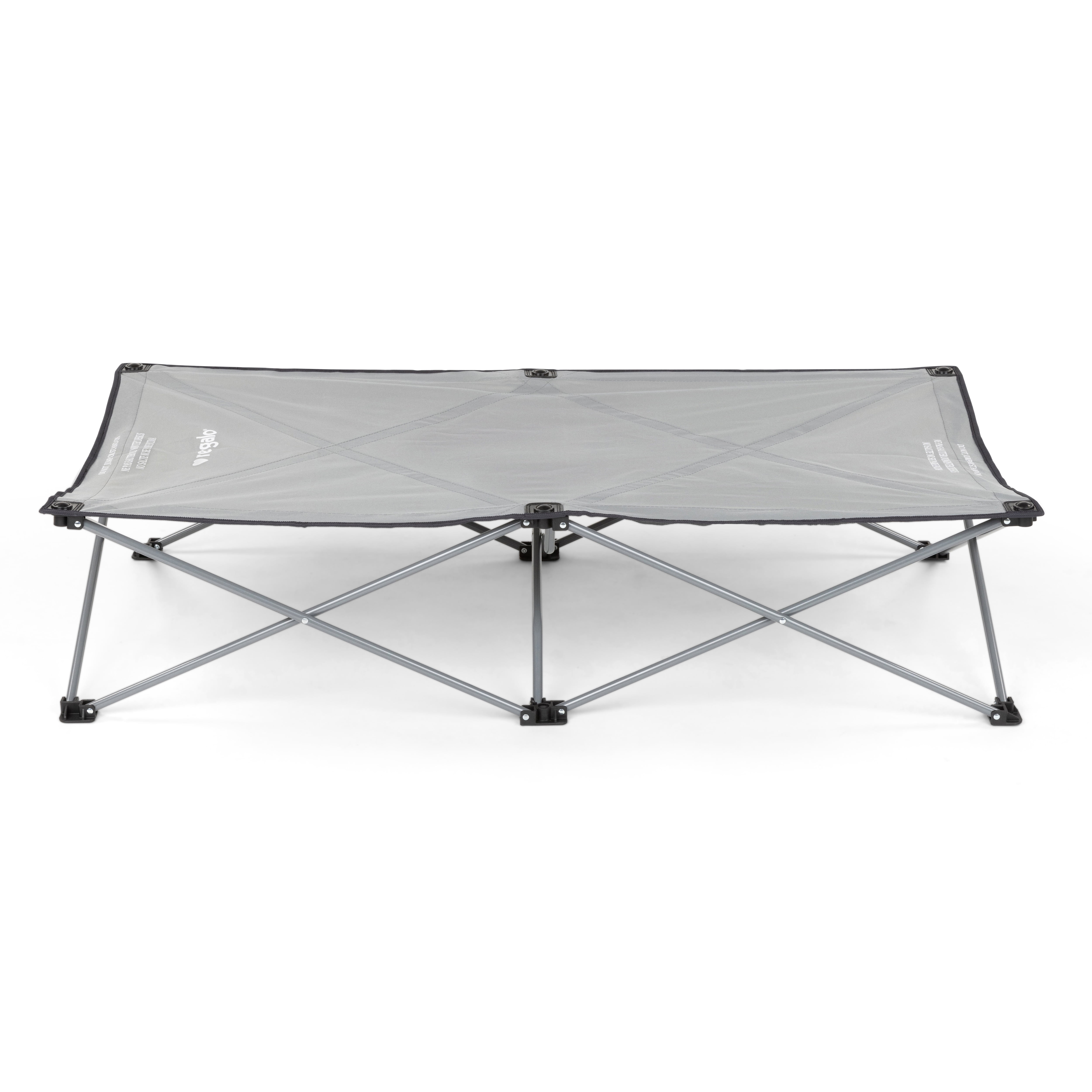 Regalo Extra Long My Cot Portable Toddler Bed, Folding Travel Cot for Kids, Gray