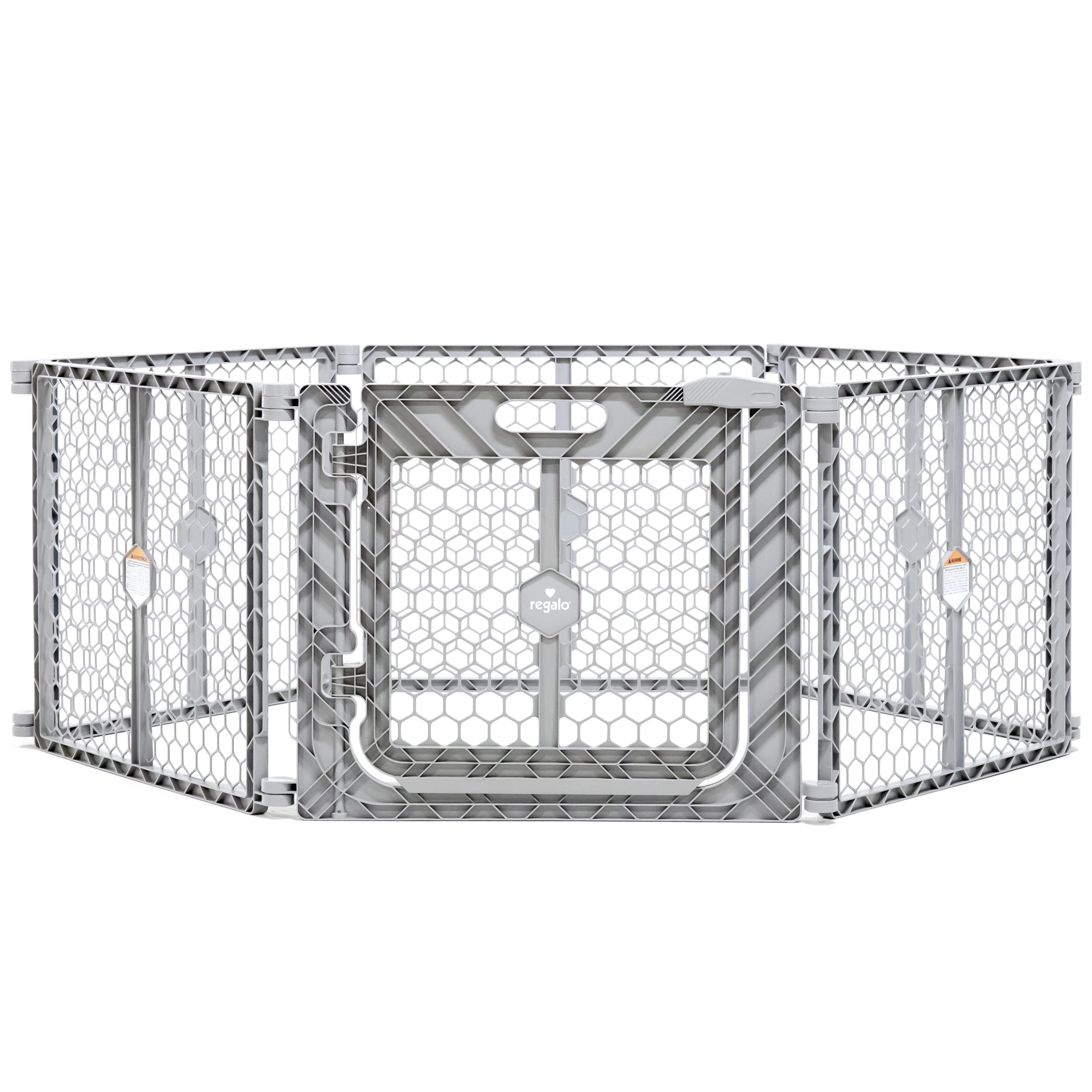 Regalo Gray Superwide Plastic Gate & 2-in-1 Play Yard with Door