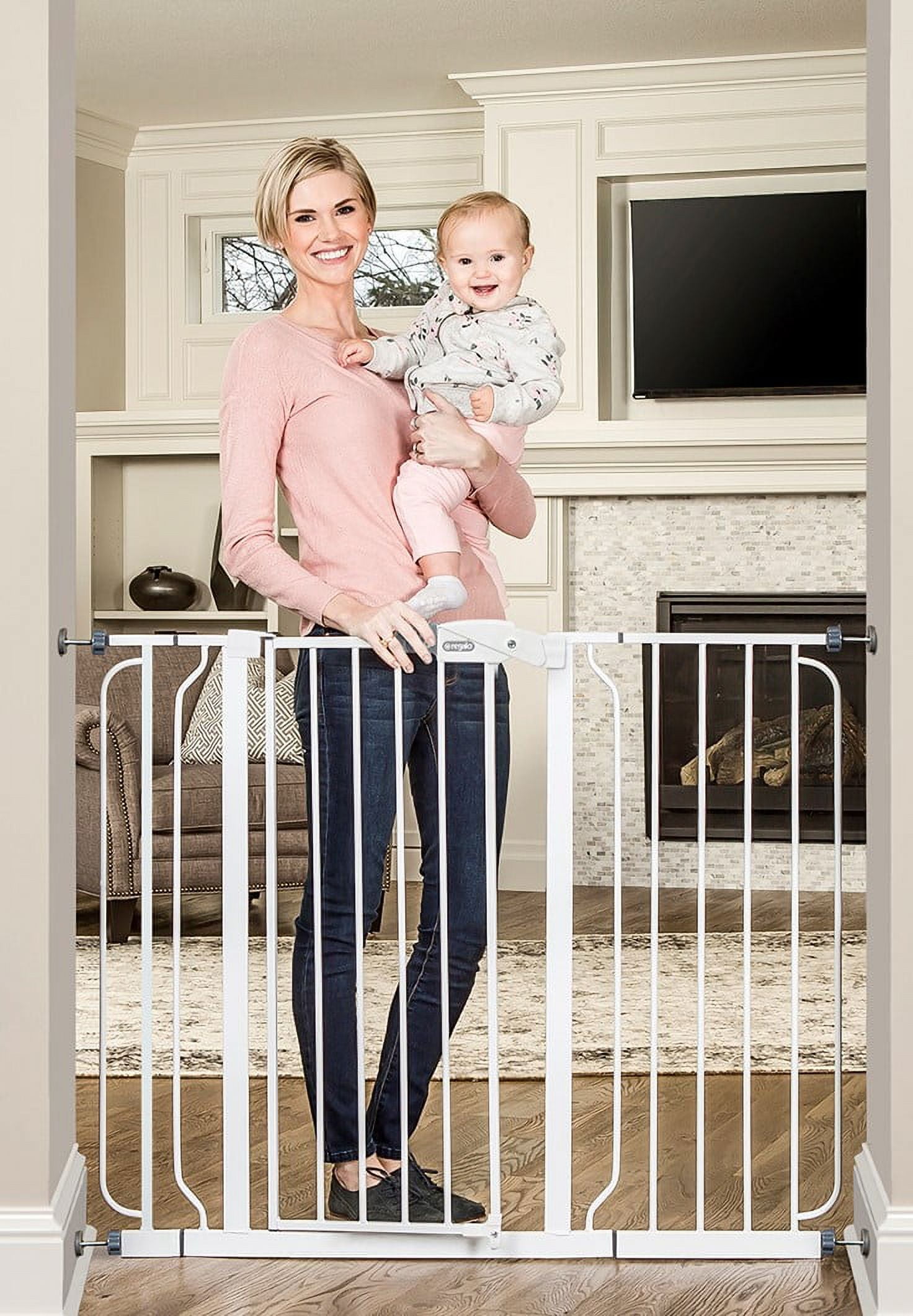Regalo 36 inch Tall and 49 inch Wide Walk Thru Baby Gate, Extra Wide, Ages 6 to 24 Months
