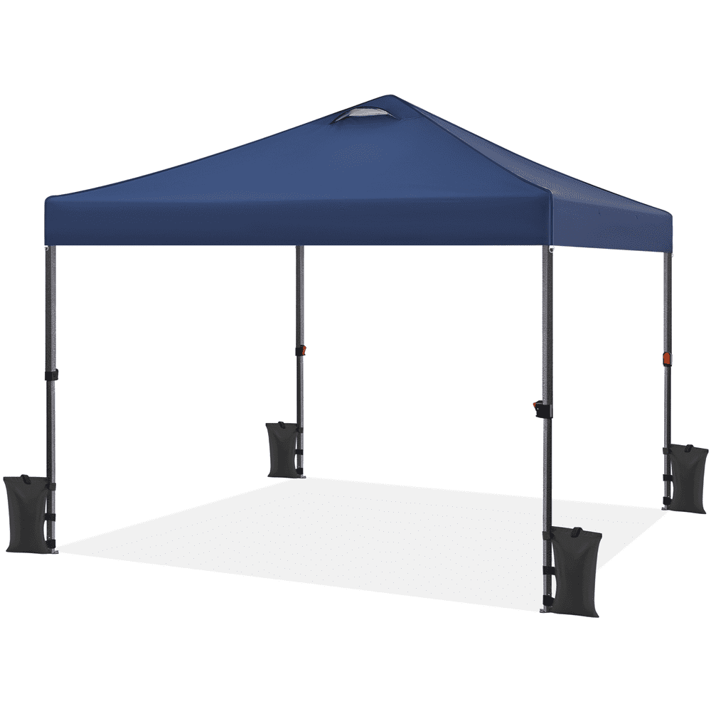 Renwick 10×10ft Height-adjustable Outdoor Pop Up Canopy Tent, Navy Blue