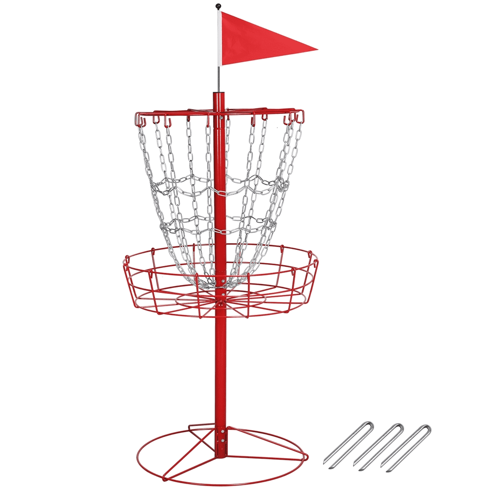 Renwick 12-Chain Metal Disc Golf Baske, Red