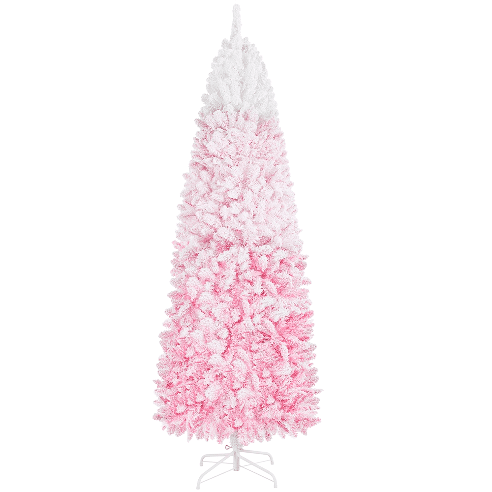 Renwick 6 Ft Artificial Christmas Tree with Foldable Stand,Pink Gradient