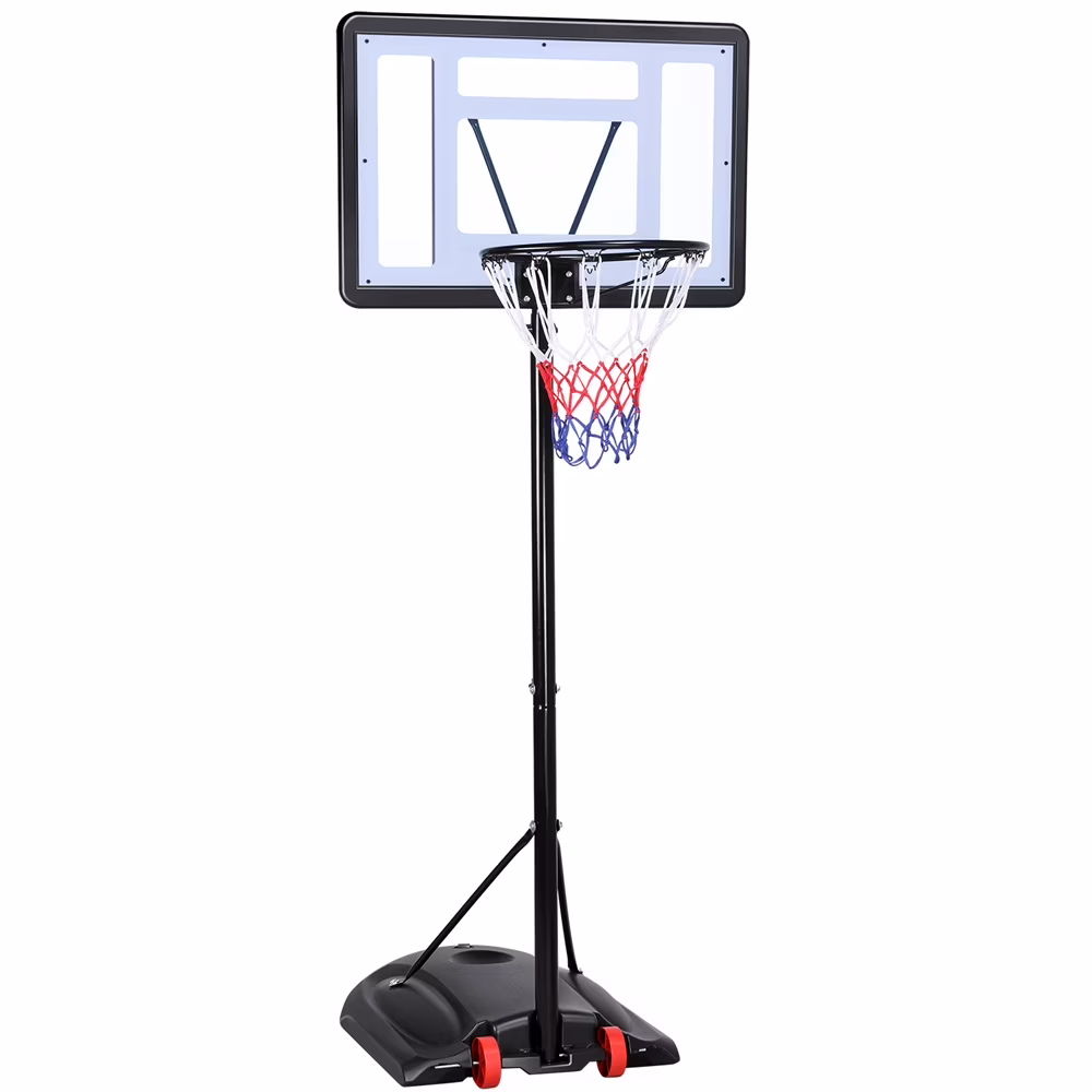 Renwick 7.2 to 9.2 ft Height-Adjustable Basketball Hoop, Black