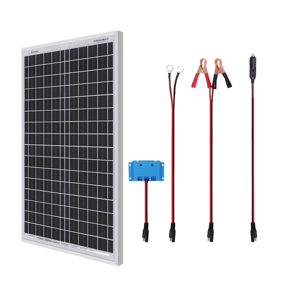 Renogy 30 Watt 12V Portable Monocrystalline Starter Kit with Solar Charge Controller SAE Connectors