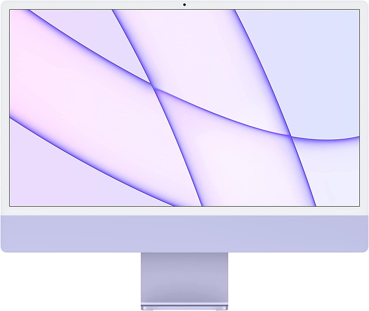 Restored Apple iMac 24-Inch, Apple M1 Chip with 8-Core CPU, 8GB RAM, 256GB SSD Purple (Refurbished)