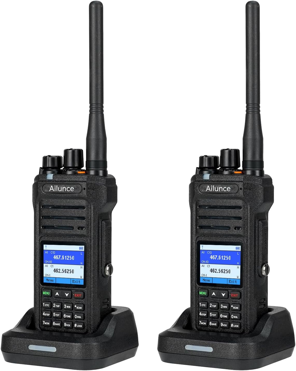 Ailunce HA1G GMRS Radio, GMRS Handheld Radio, IP67 Waterproof, NOAA, 2800mAh USB-C Charging Long Range Walkie Talkies for Outdoor(2 Pack)