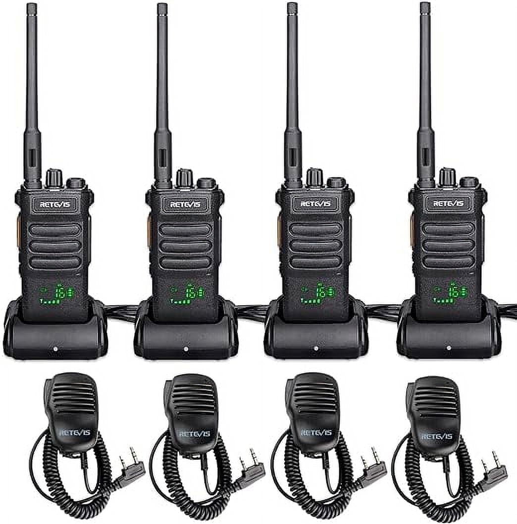 RT86 Two Way Radios Long Range,High Power Walkie Talkies with 2600mAh Rechargeable,Remote Alarm,Flashlight, Handheld 2 Way Radio for Off-Roading Overland Farm Hunting(4 Pack)