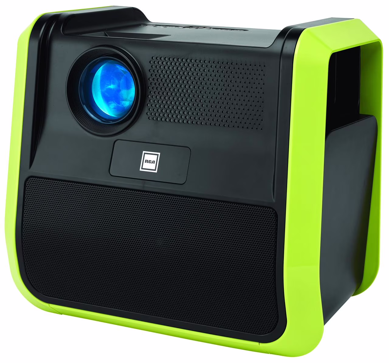 RCA Portable Projector Entertainment System - Outdoor, Built-In Handles And Speaker , RPJ060, Neon