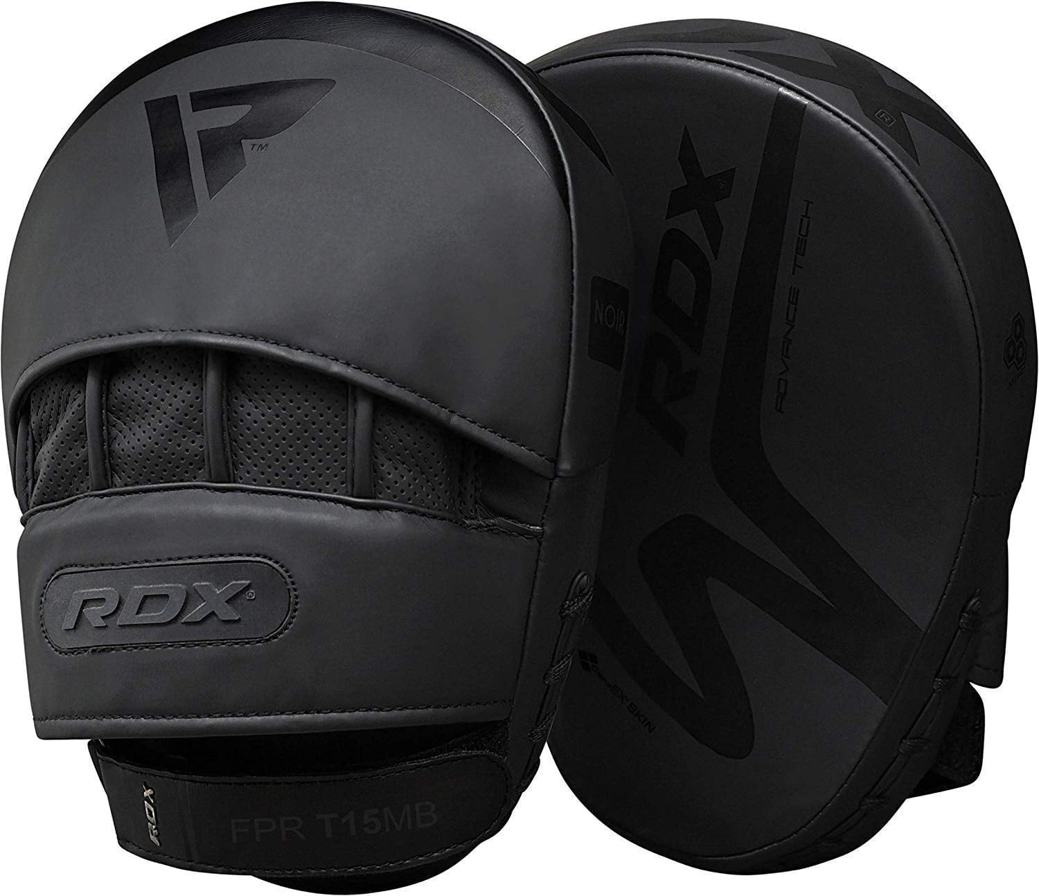 RDX Boxing Pads Focus Mitts, Punching Target Leather Training Pads, Black