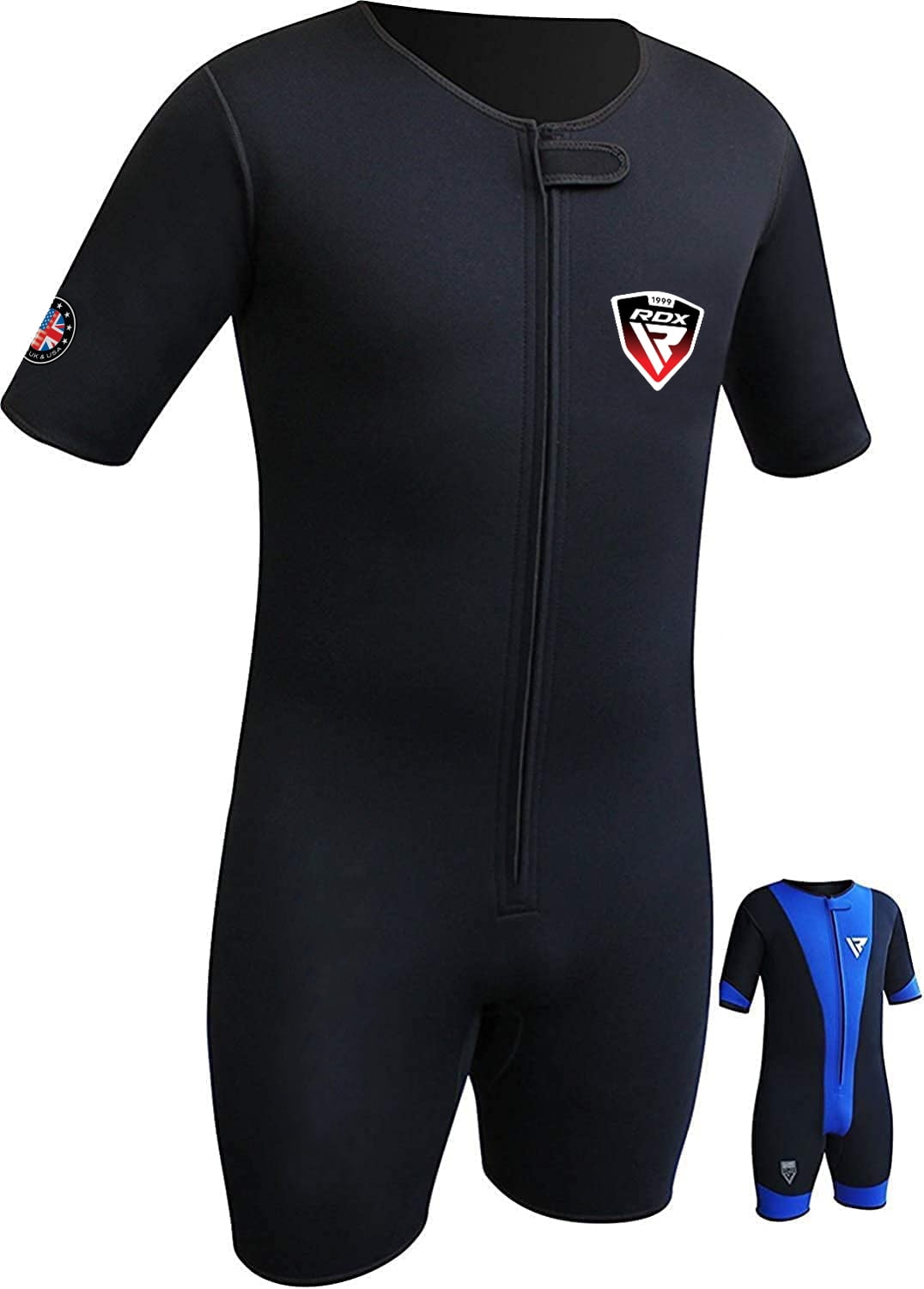 RDX Neoprene Sauna Sweat Suit, Black, Medium