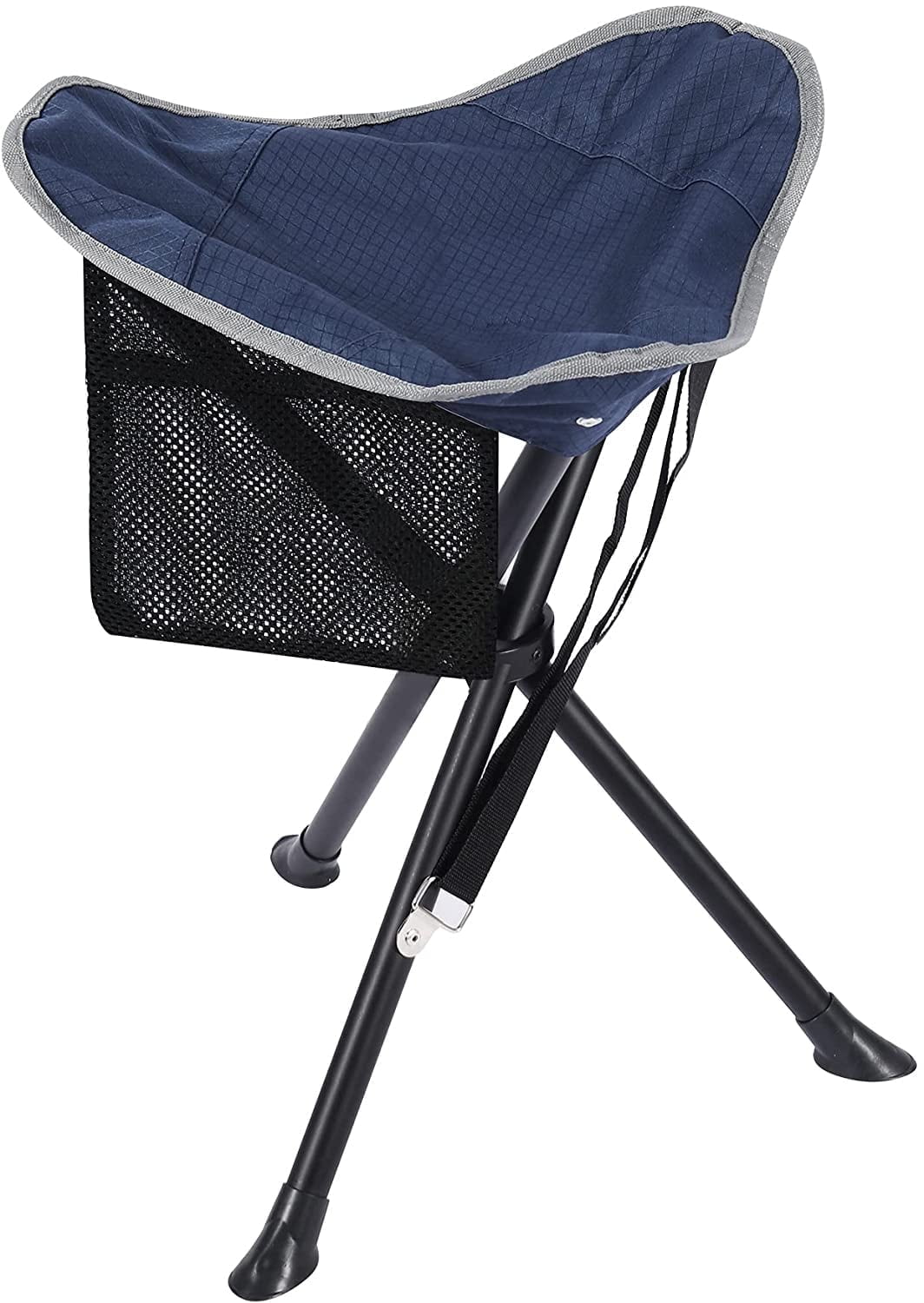 REDCAMP Folding Camping Chair for Spectator Portable, Lightweight 3 Legged Tripod Camping Stools for Adults Fishing Backpacking Hunting, 17 Inch Tall, Blue