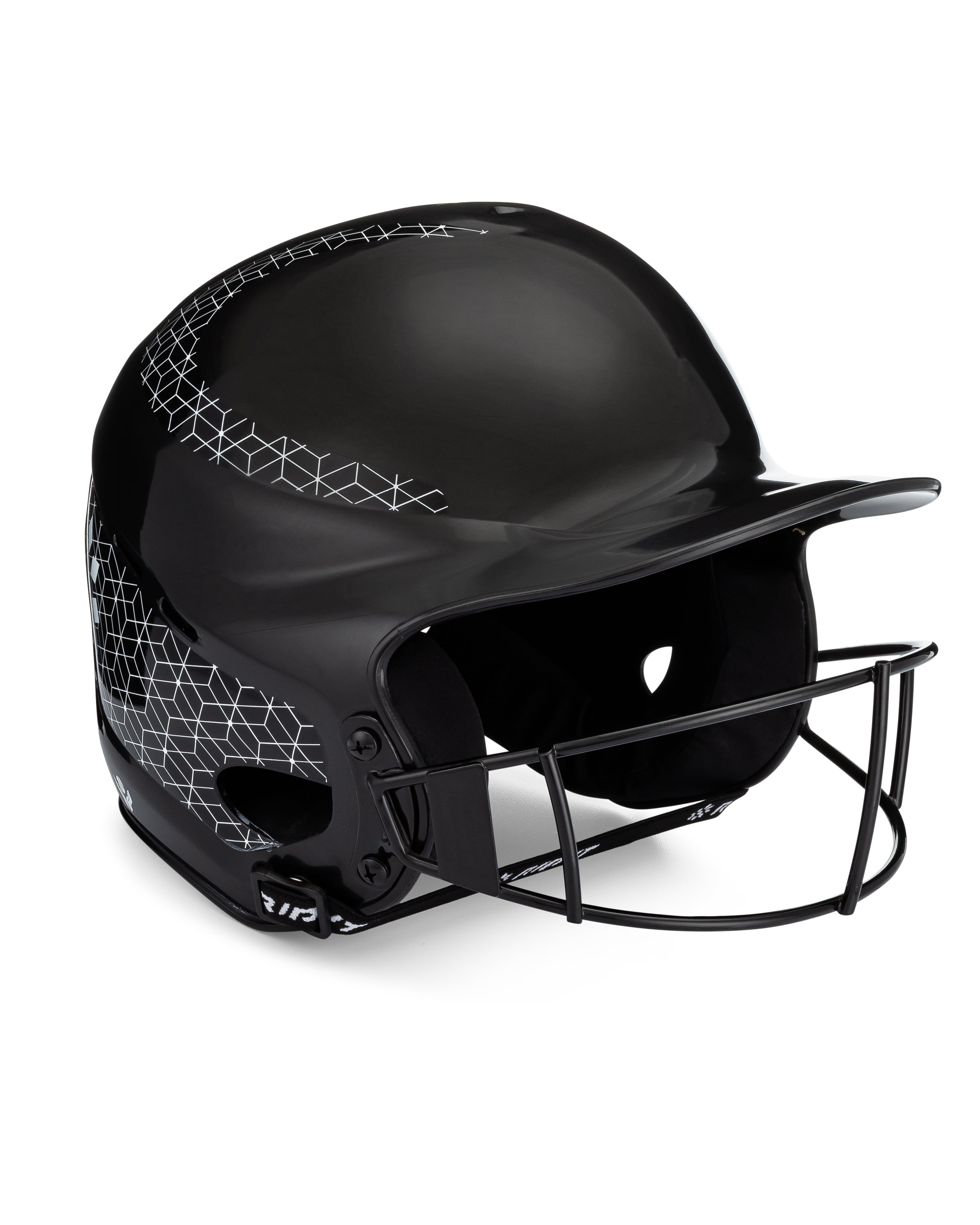 RIP-IT Vision Classic Softball Batting Helmet 2.0, Black, Small and Medium
