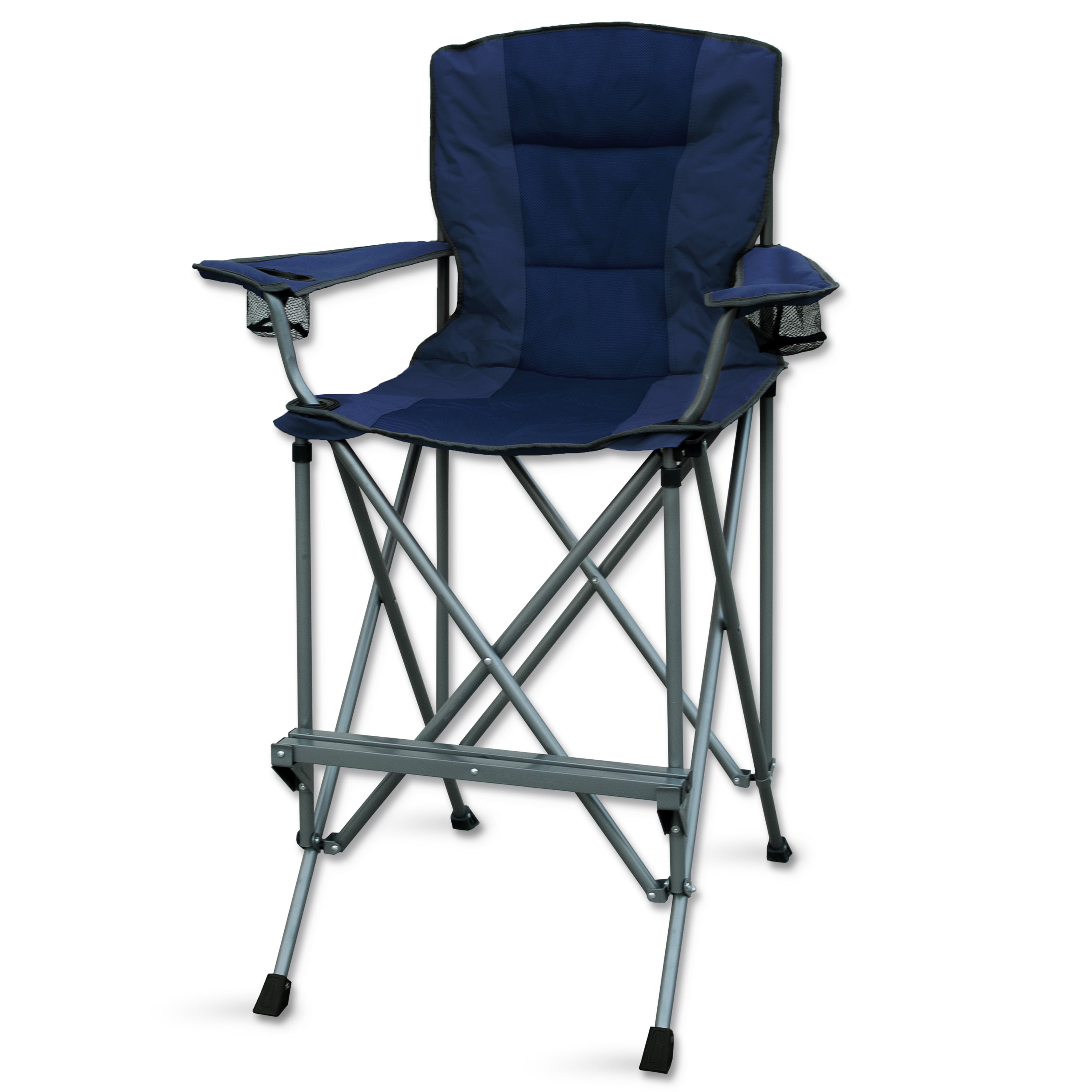 RMS Extra Tall Bar Height Director Chair with Carrying Bag, Blue
