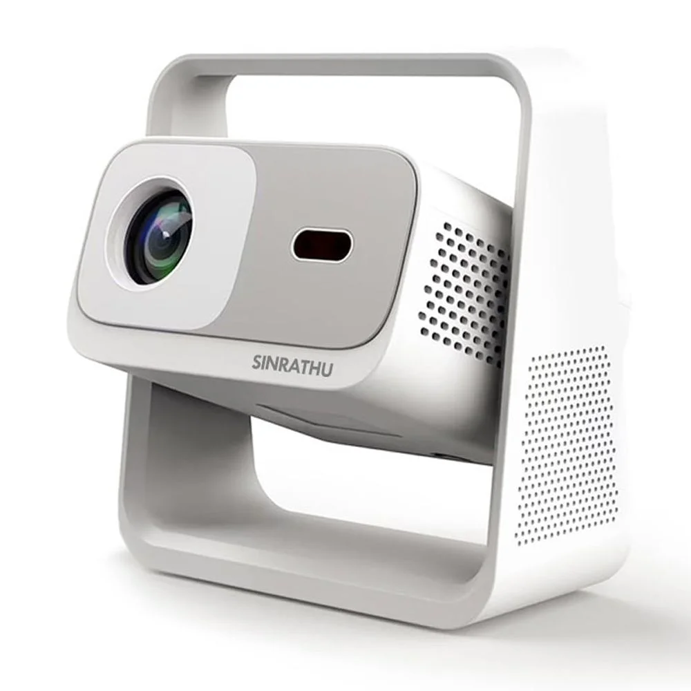 Sinrathu Native 1080P 5G WiFi Bluetooth Projector,12000LM Full HD Movie Projector, LCD technology 300" Display for Outdoor Movies Support 4k Home Theater,（Projector with Carrying Bag）