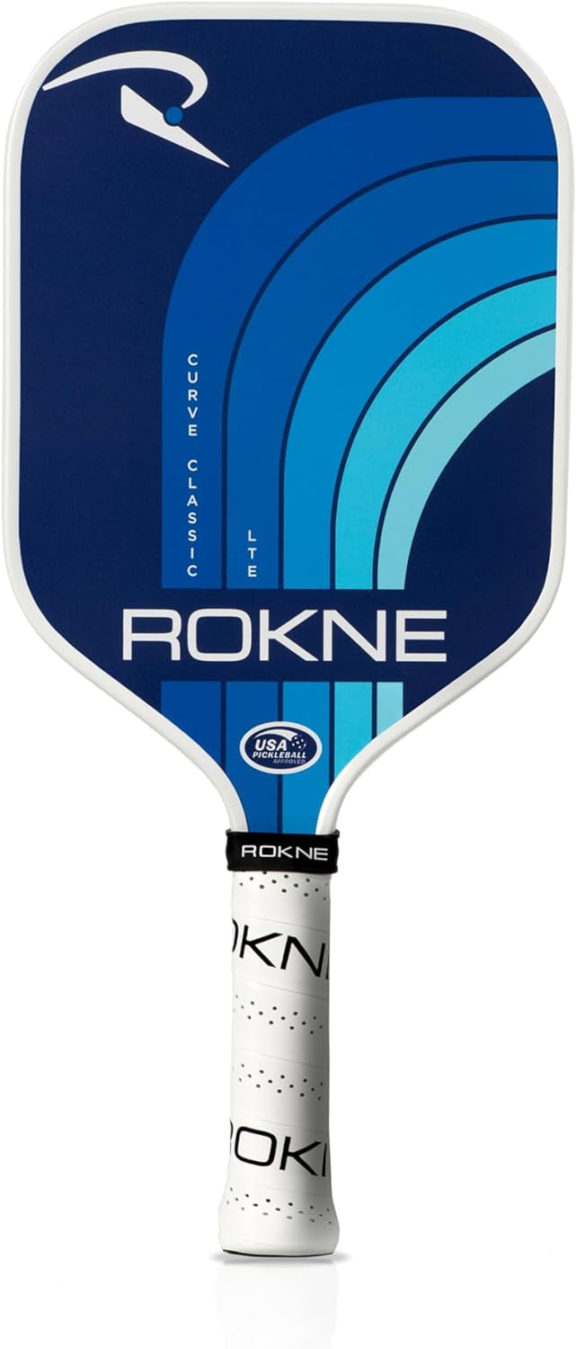 ROKNE Curve Classic LTE Pickleball Paddle Lightweight Fiberglass Paddle with ProGrit Texture