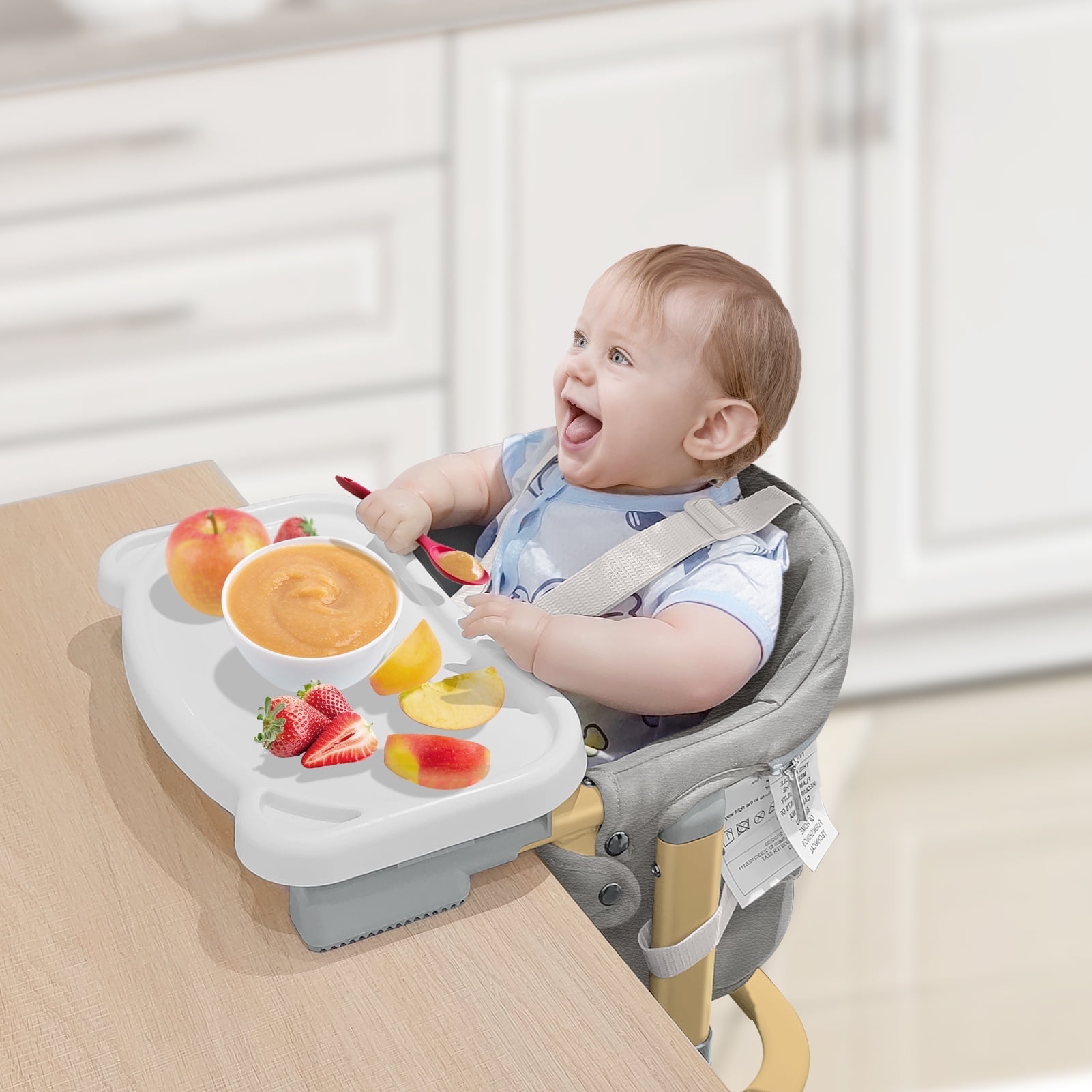 RONBEI Baby Hook On High Chair, Portable High Chair for Baby, Fast Table Chair Booster Chair, Removable Seat for Home and Travel