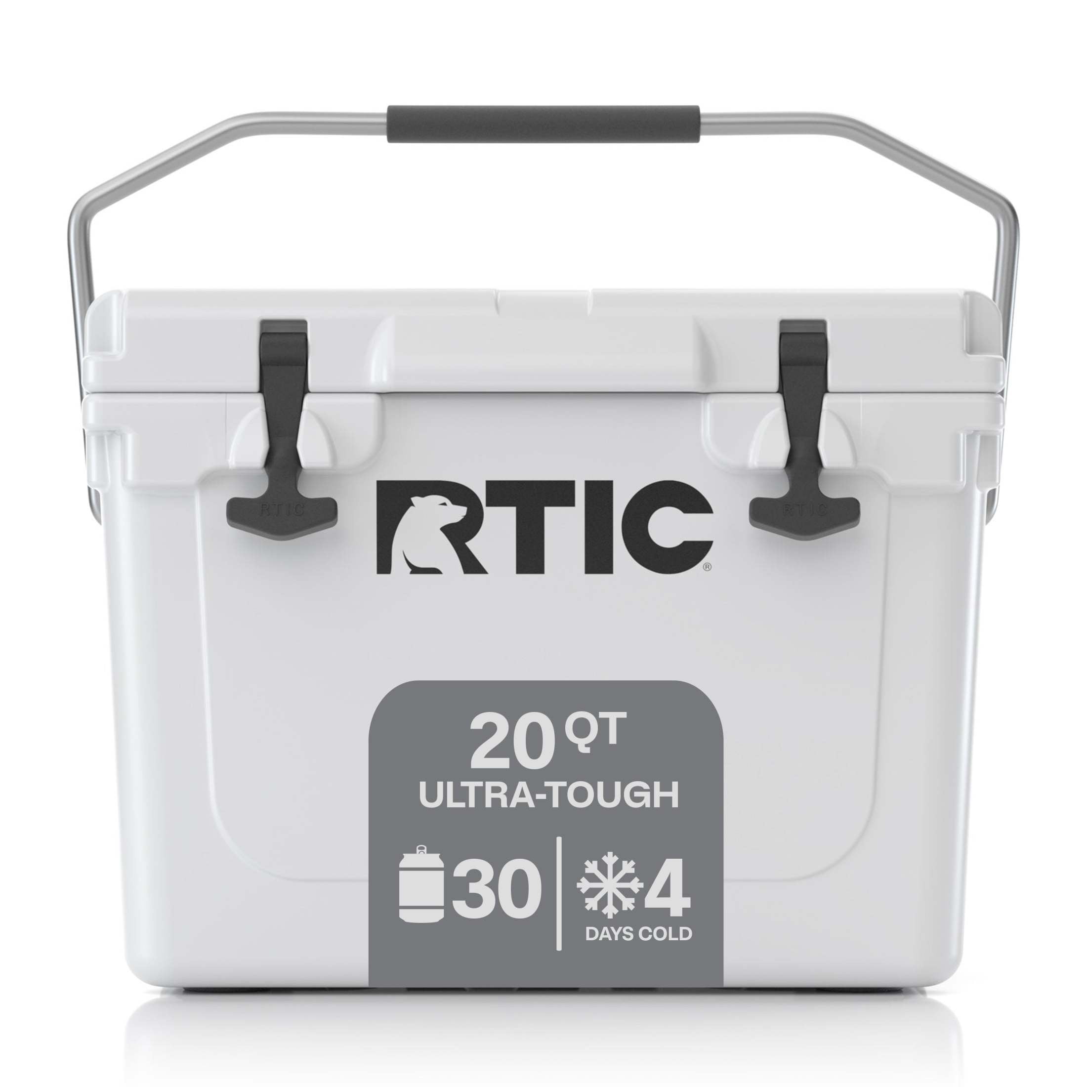RTIC 20 QT Ultra-Tough Rotomolded Hard-Sided Ice Chest Cooler, Fits 30 Cans, White