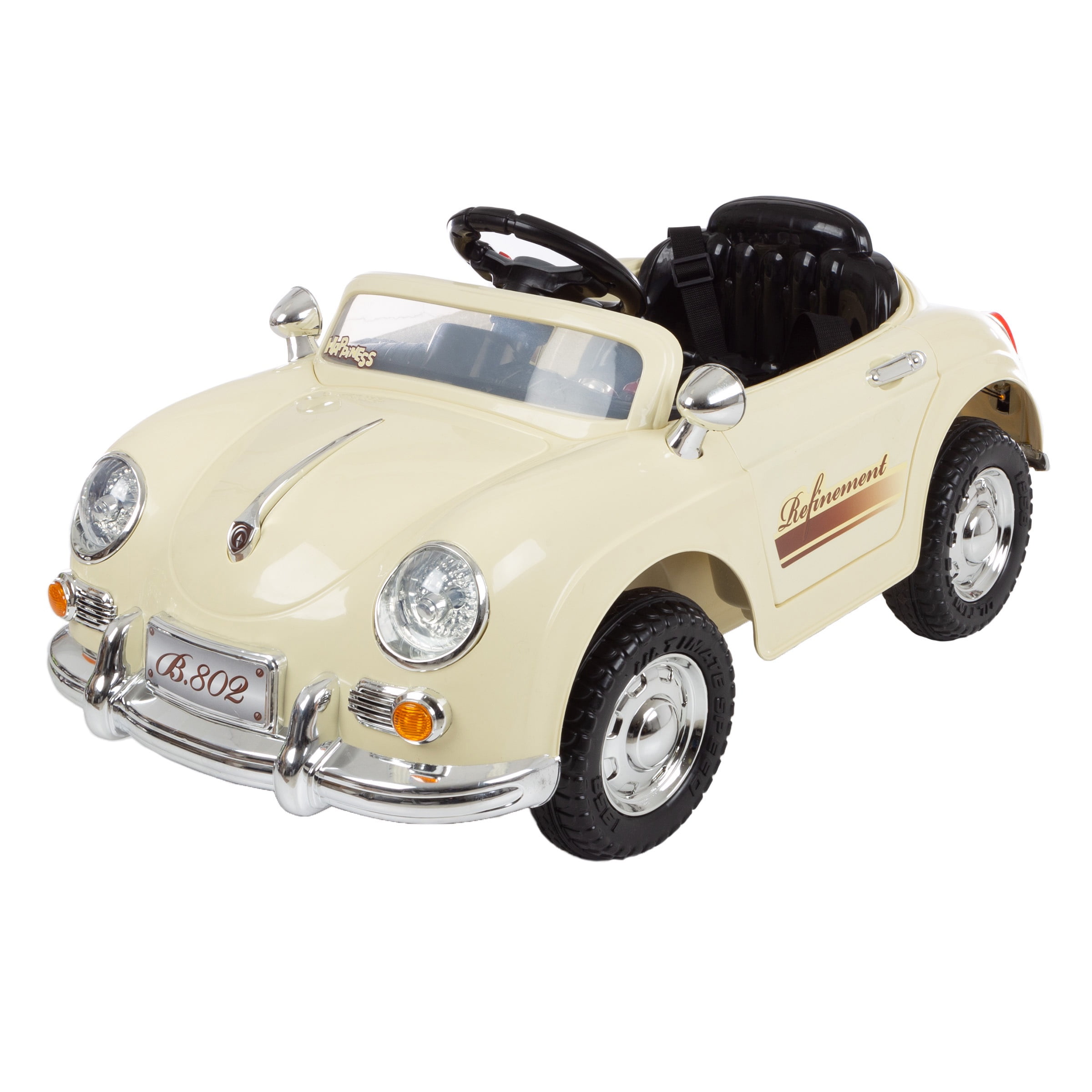 Lil' Rider 6V Kids Ride on Car with Remote Control for Ages 3-6 (Cream)