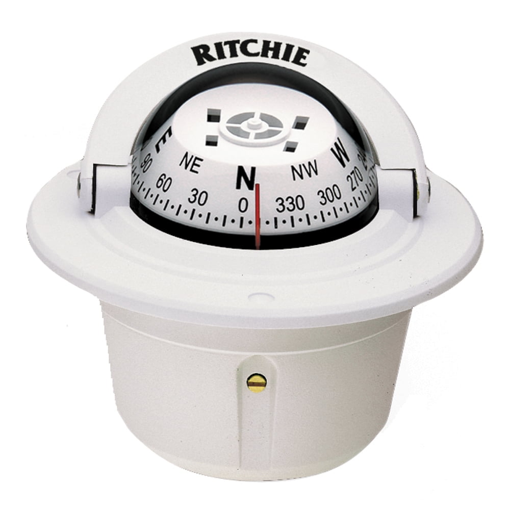 Ritchie F-50W Explorer Flush Mount Compass, White FO-3225