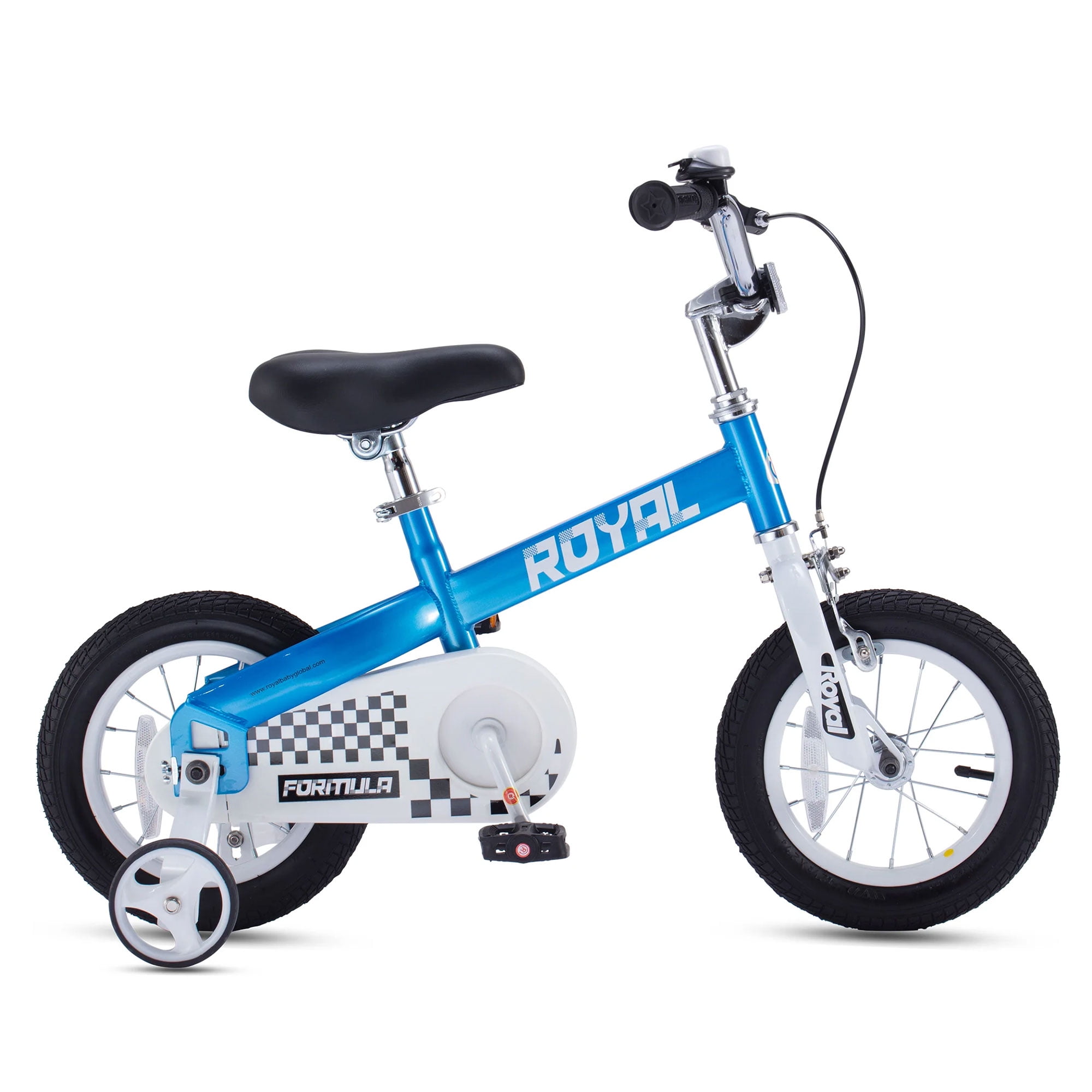 RoyalBaby Formula 12" Kids Bike with Training Wheels & Coaster Brake, Blue